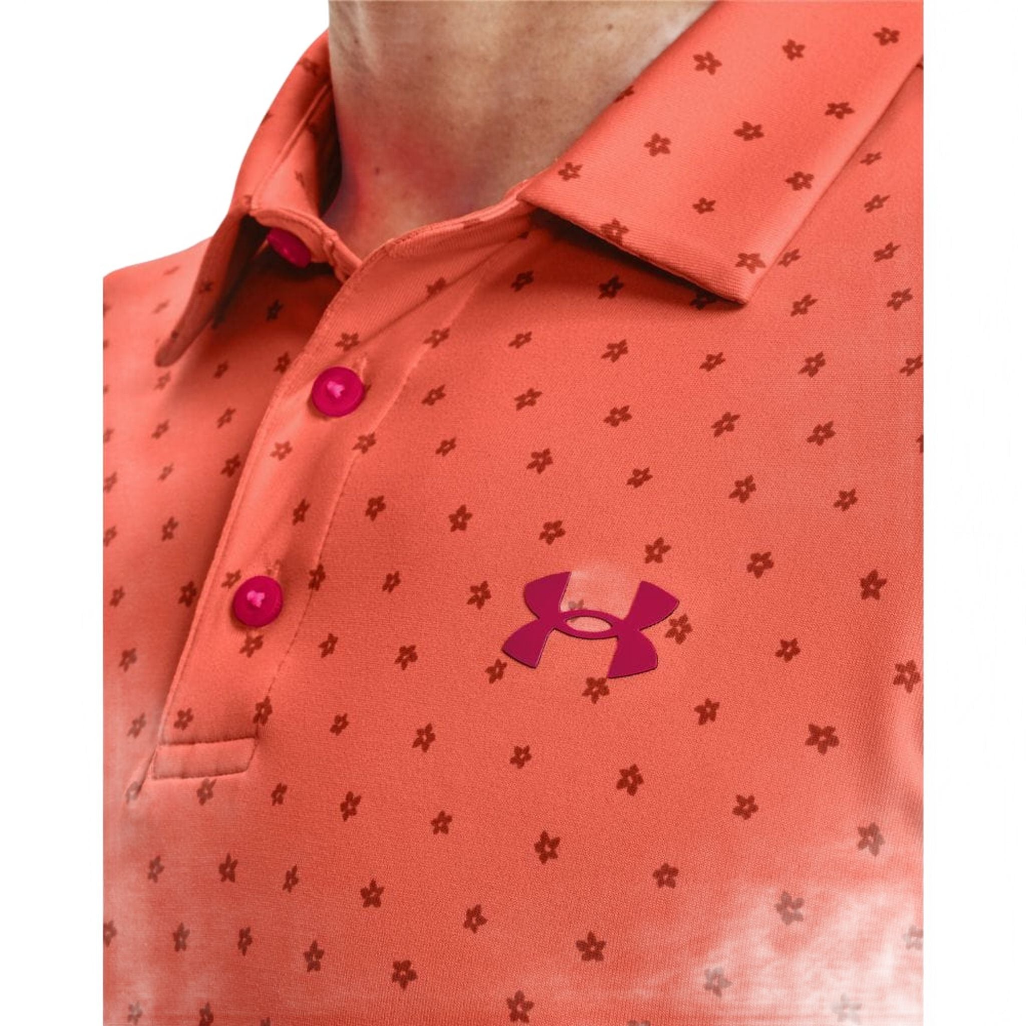 Under Armour M Polo Playoff 2,0 Electric Tangerine/Knock Out Herren