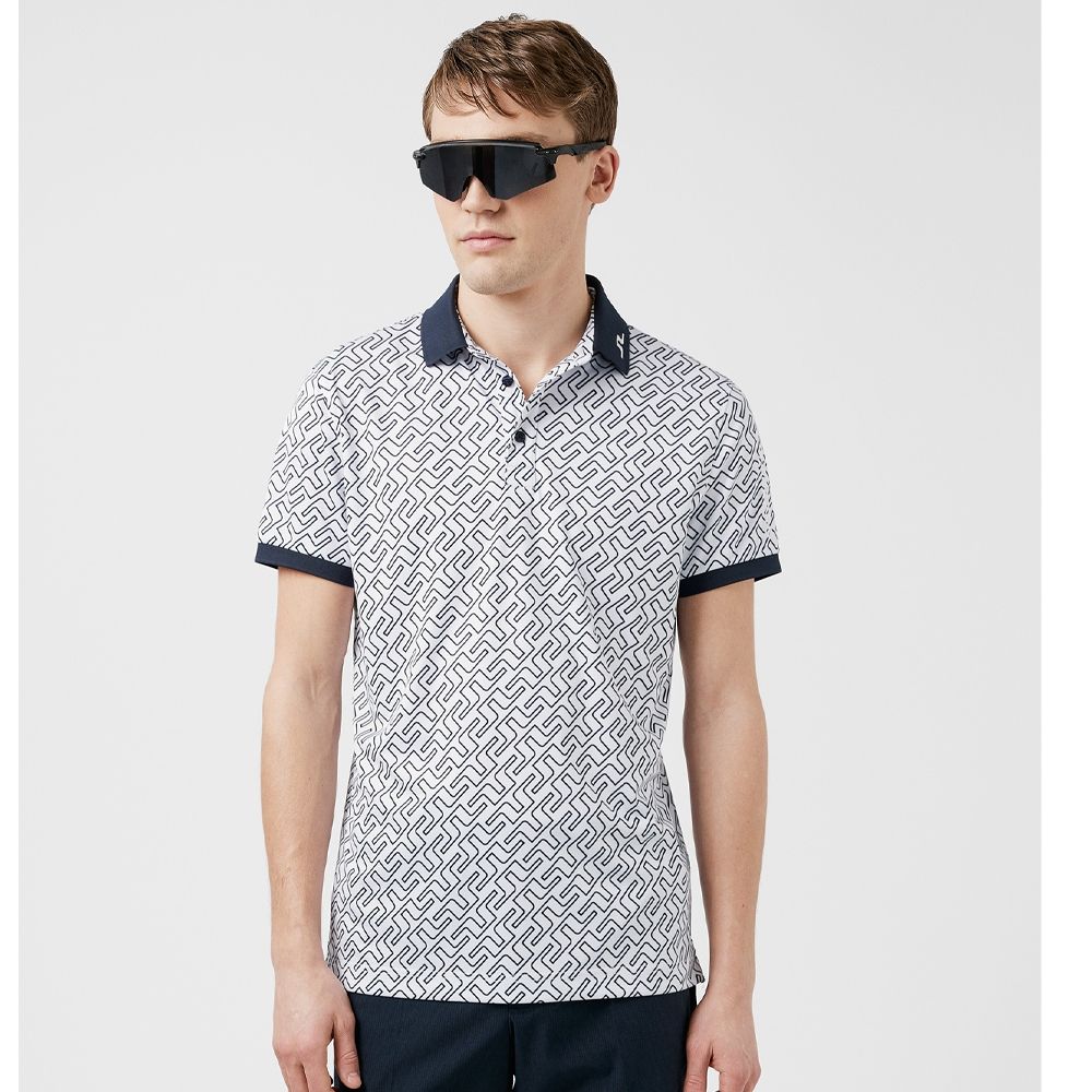 J. Lindeberg Tour Tech Print Polo Herren