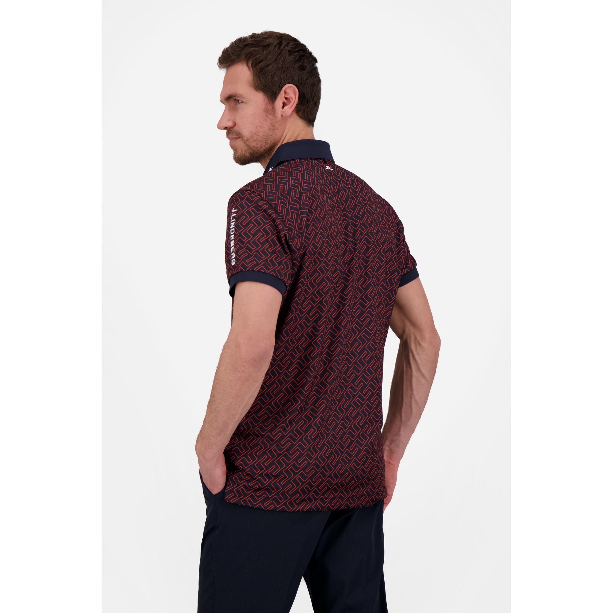 J. Lindeberg Tour Tech Reg Fit Print Polo Herren