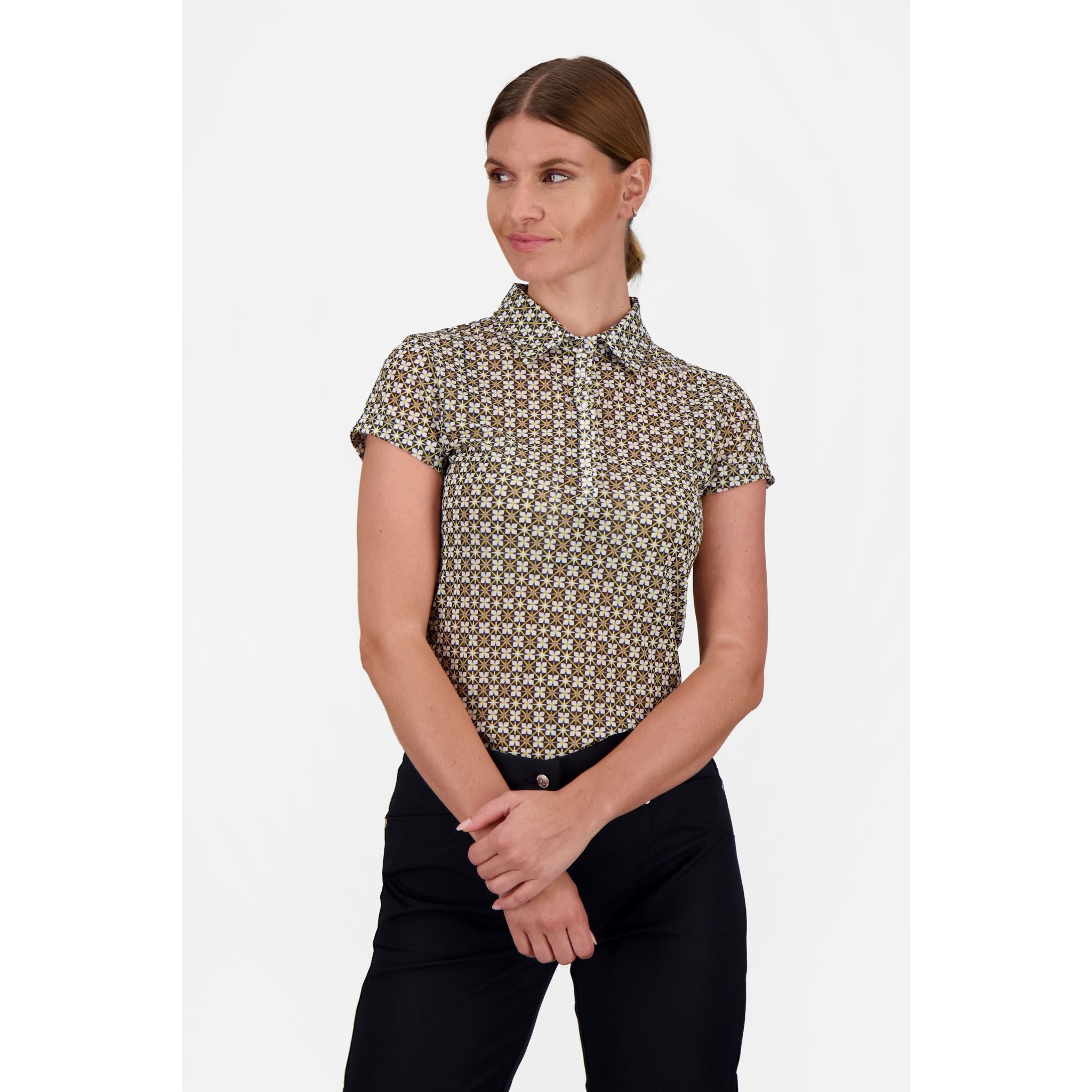 Daily Sports Daily Oron Mesh Polo Mustergelb Damen