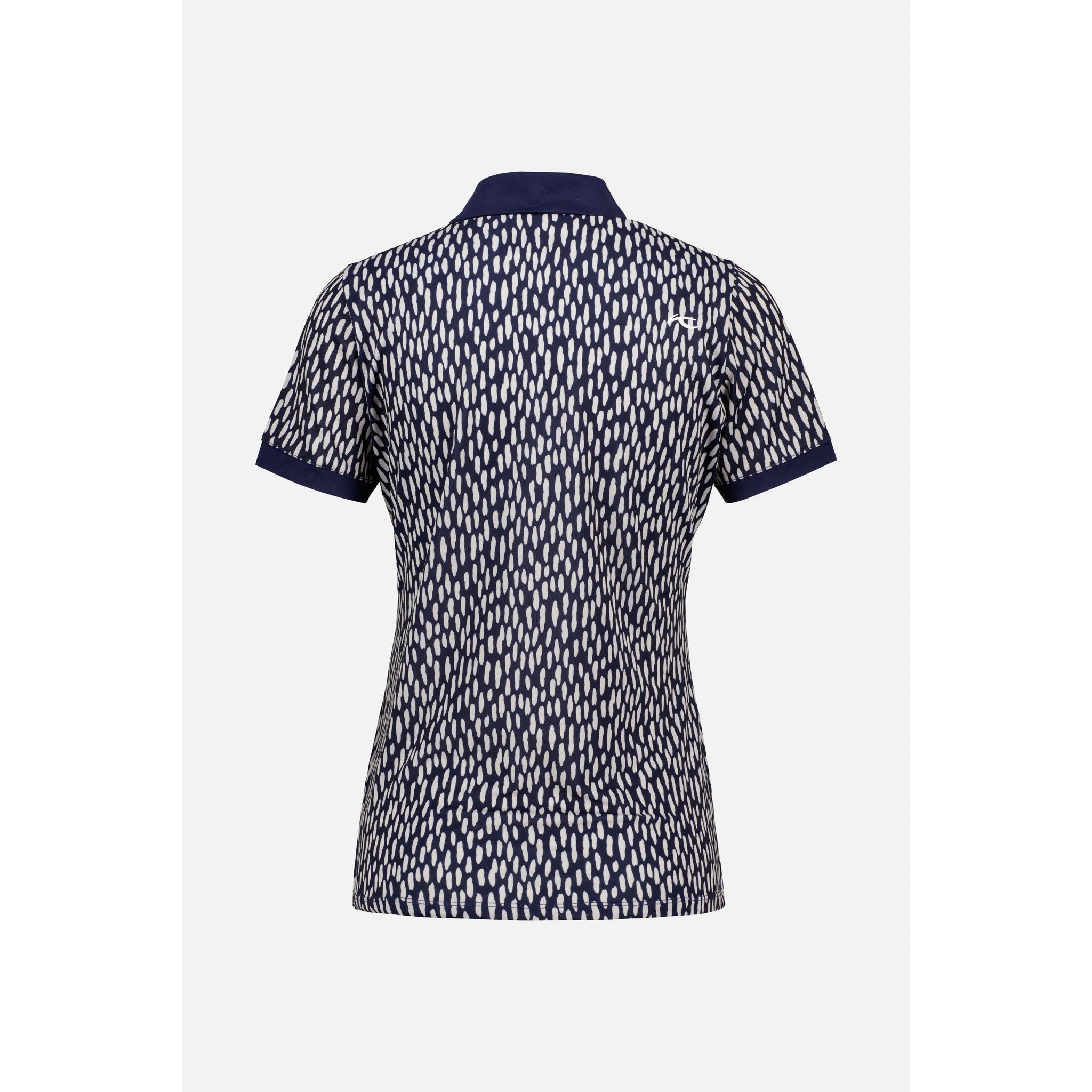 Kjus W Enya Printed SS Polo Atlanta Blau/Silber Fog Damen