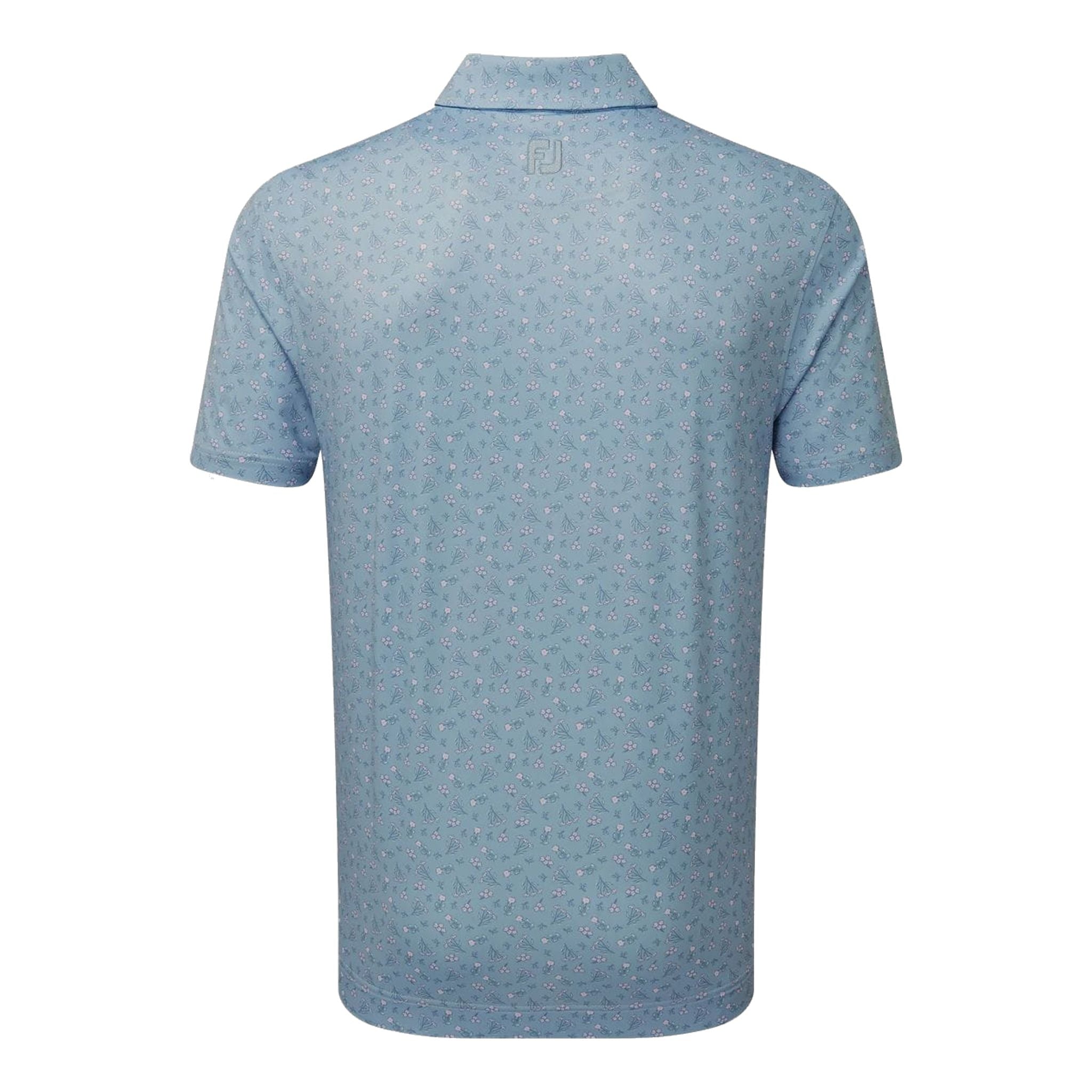 Footjoy Mini Floral Lisle Golf Polo Herren