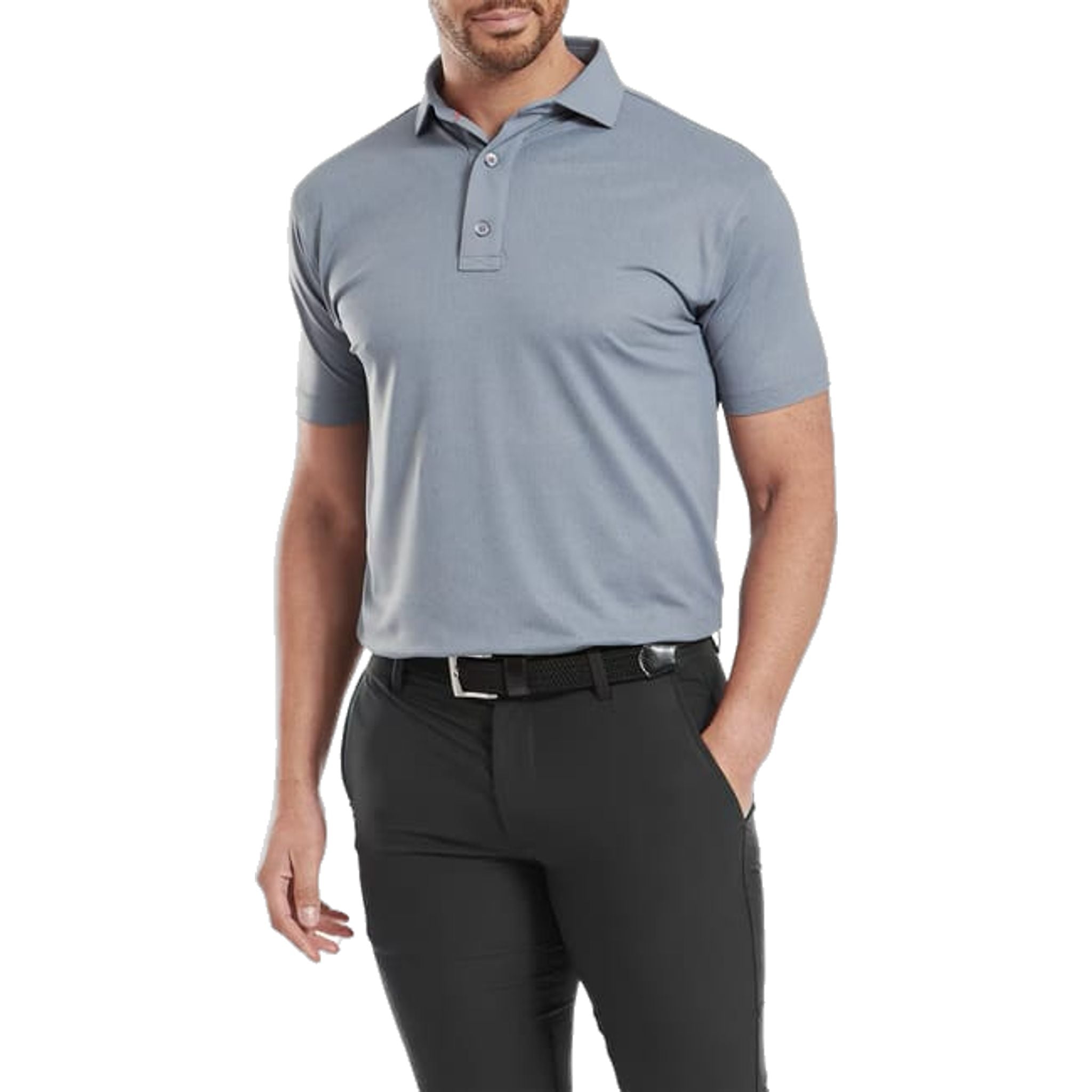 Footjoy Etched Texture Print Polo Herren