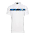 J. Lindeberg M Clark Print Slim Fit-TX Jersey Polo White Herren