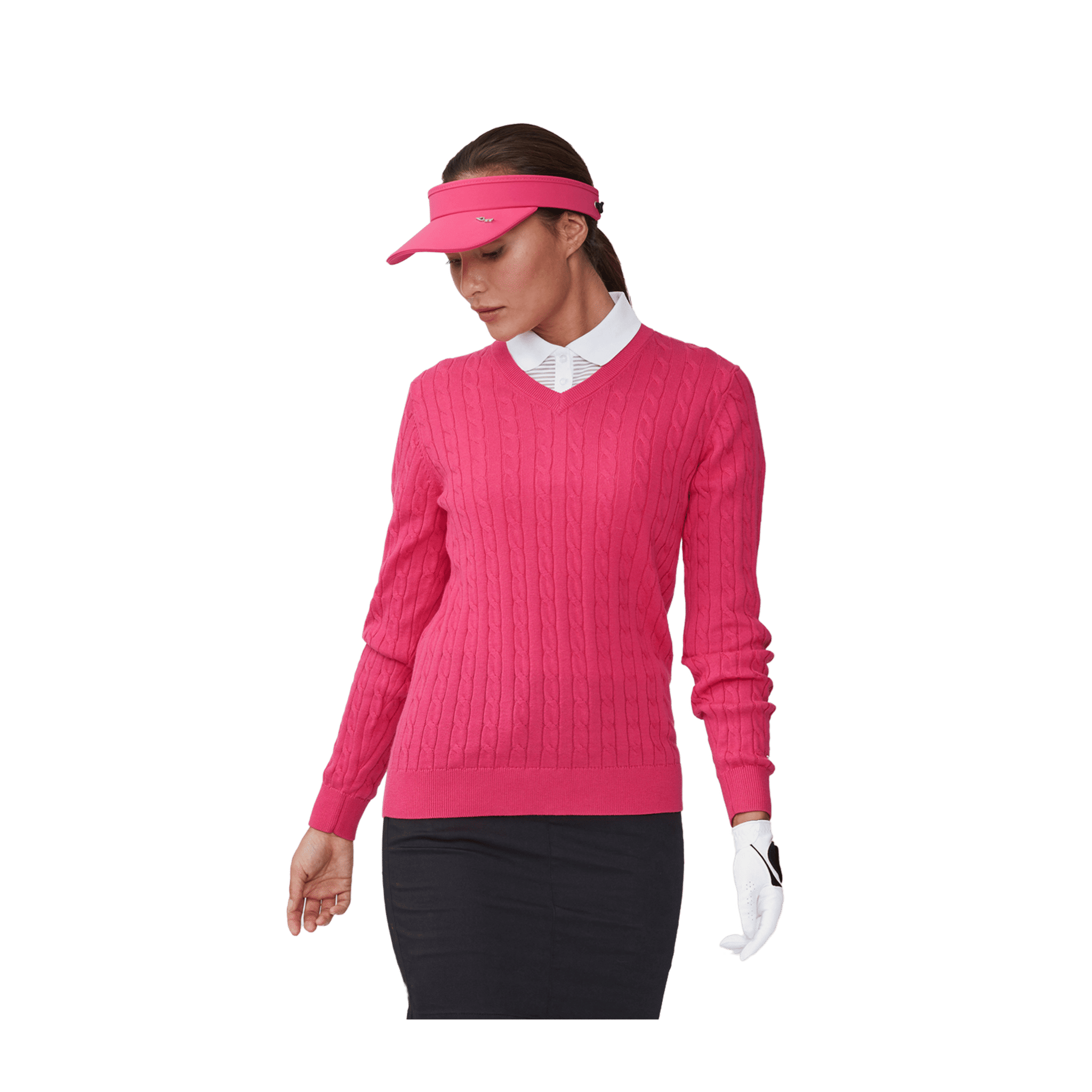 Röhnisch Pullover Cable Fuchsia Damen