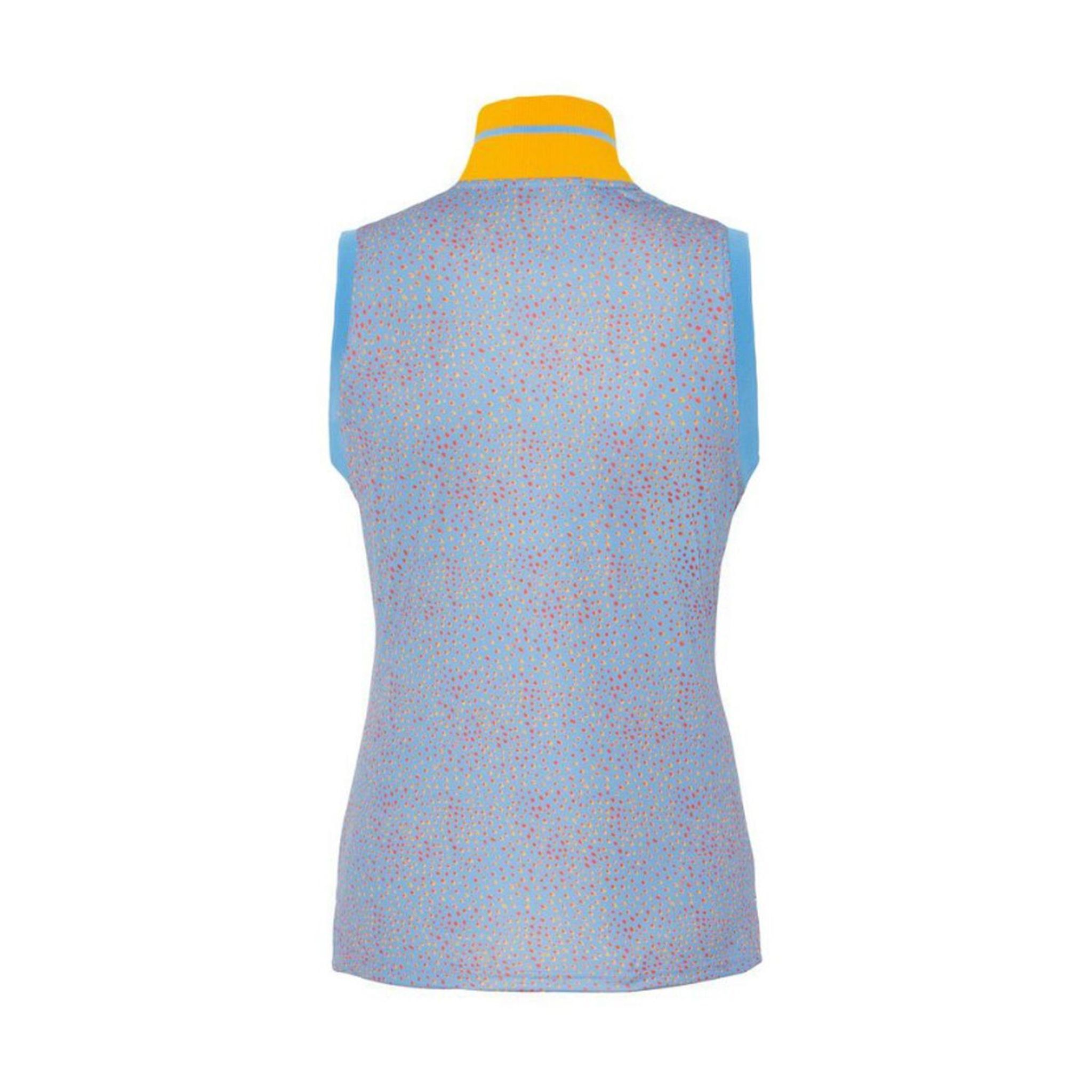 J. Lindeberg W Audrey-TX Jersey SL Polo Lake Blue Dot Damen