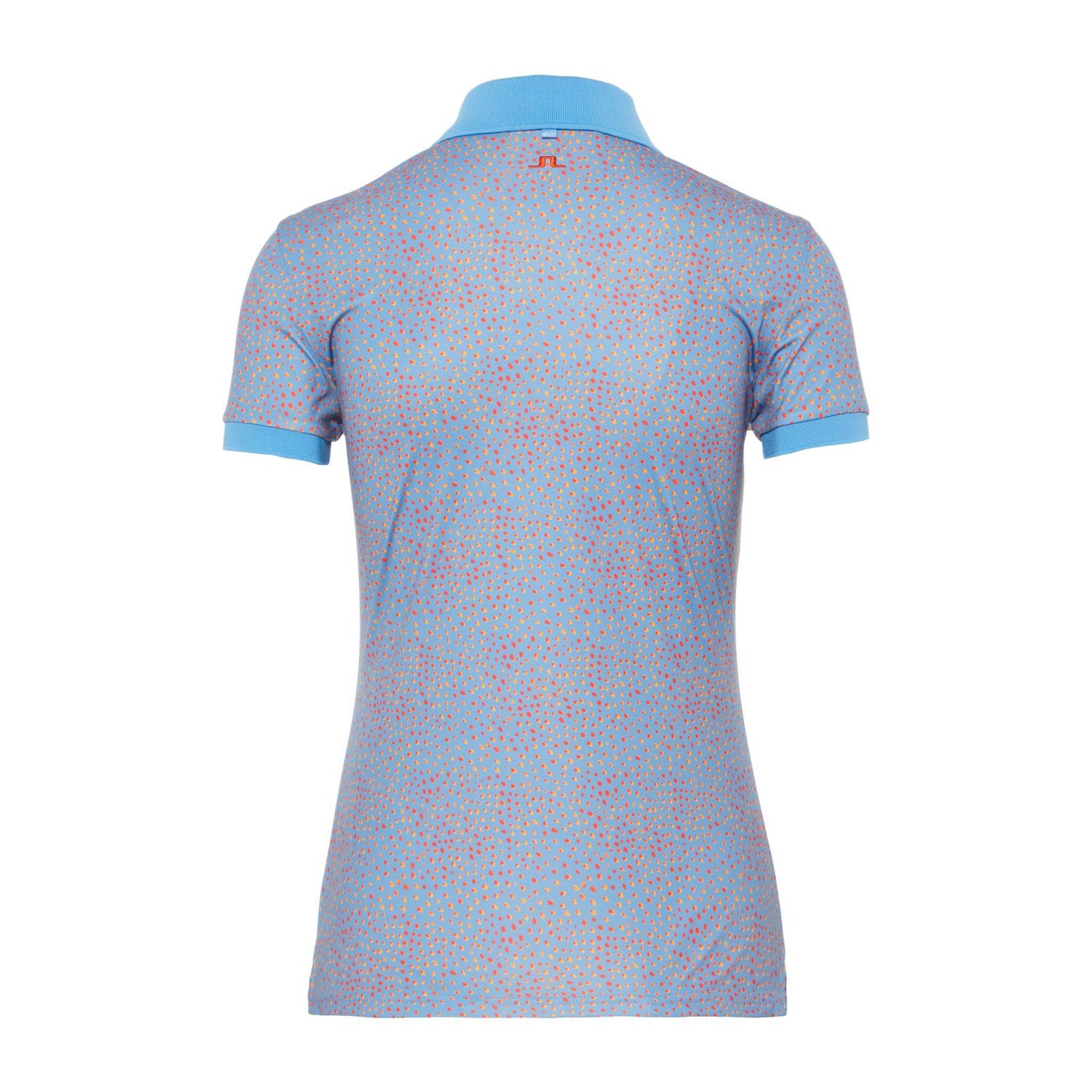 J. Lindeberg W Tour Tech Print-TX Jersey Polo Lake Blue Dot Damen