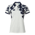 Kjus W Enya Printed SS Polo White/Atlanta Blue Damen
