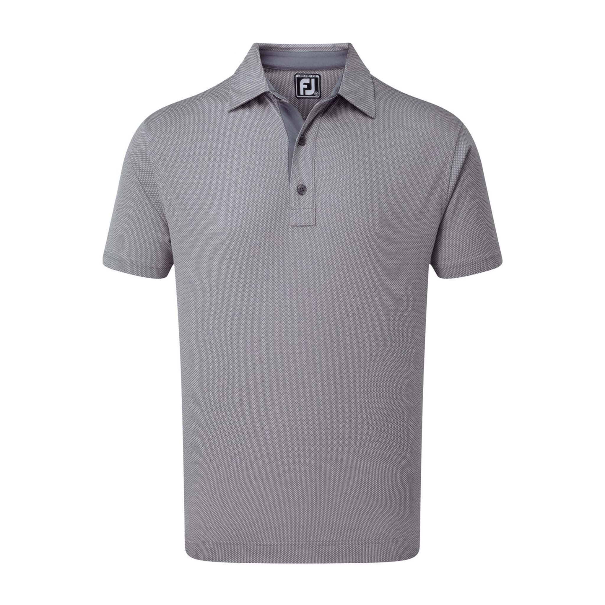 Footjoy M Four Dot Jaquard SS Polo Slate/White Herren