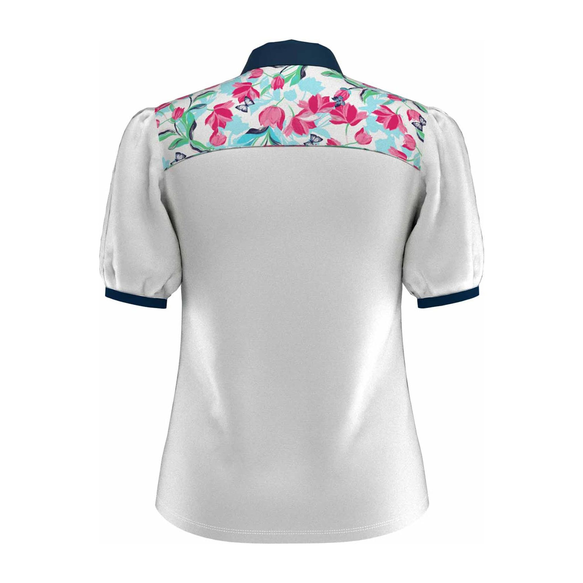 Callaway Brushstroke Print SS Polo Damen