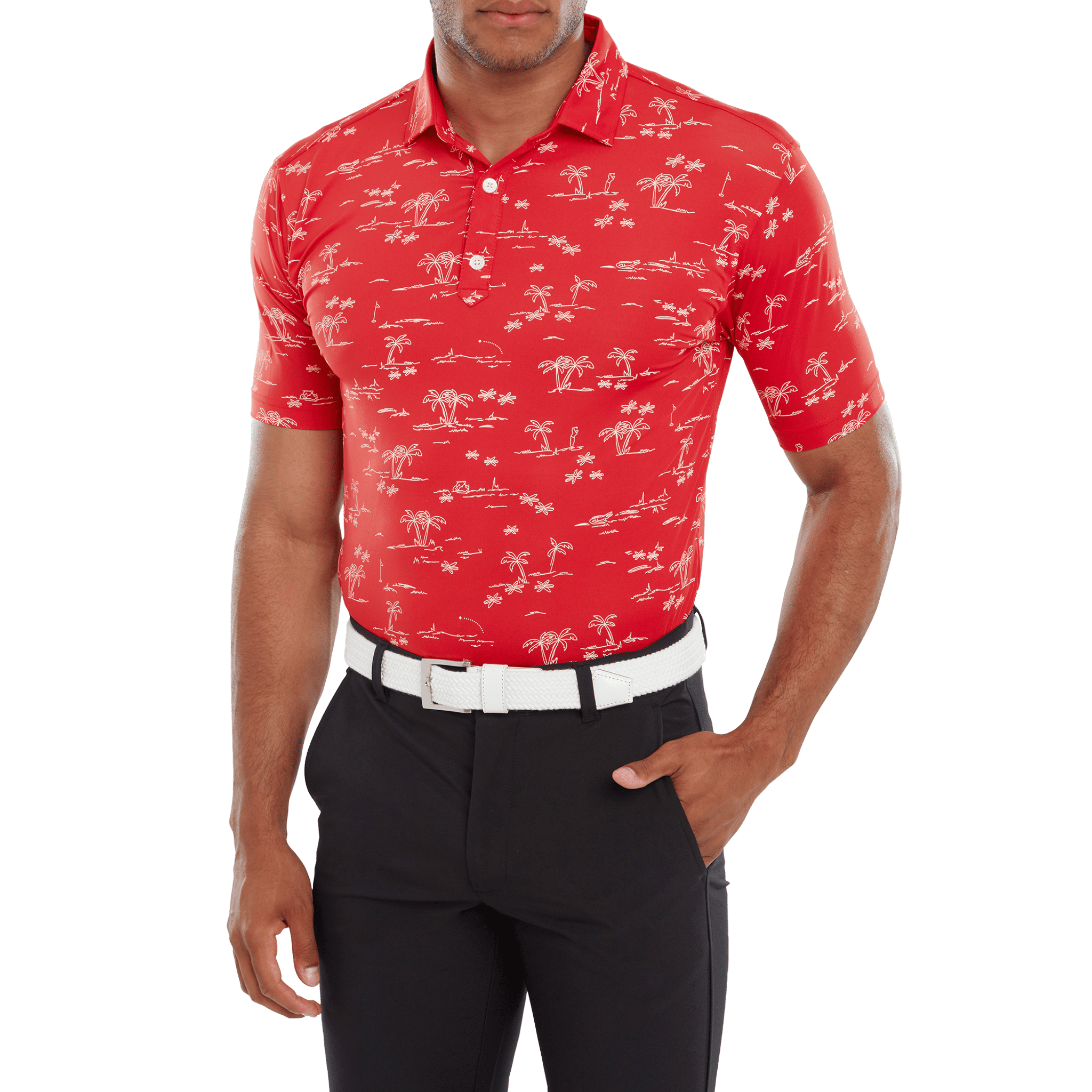 Footjoy Tropic Golf Print Polo Herren