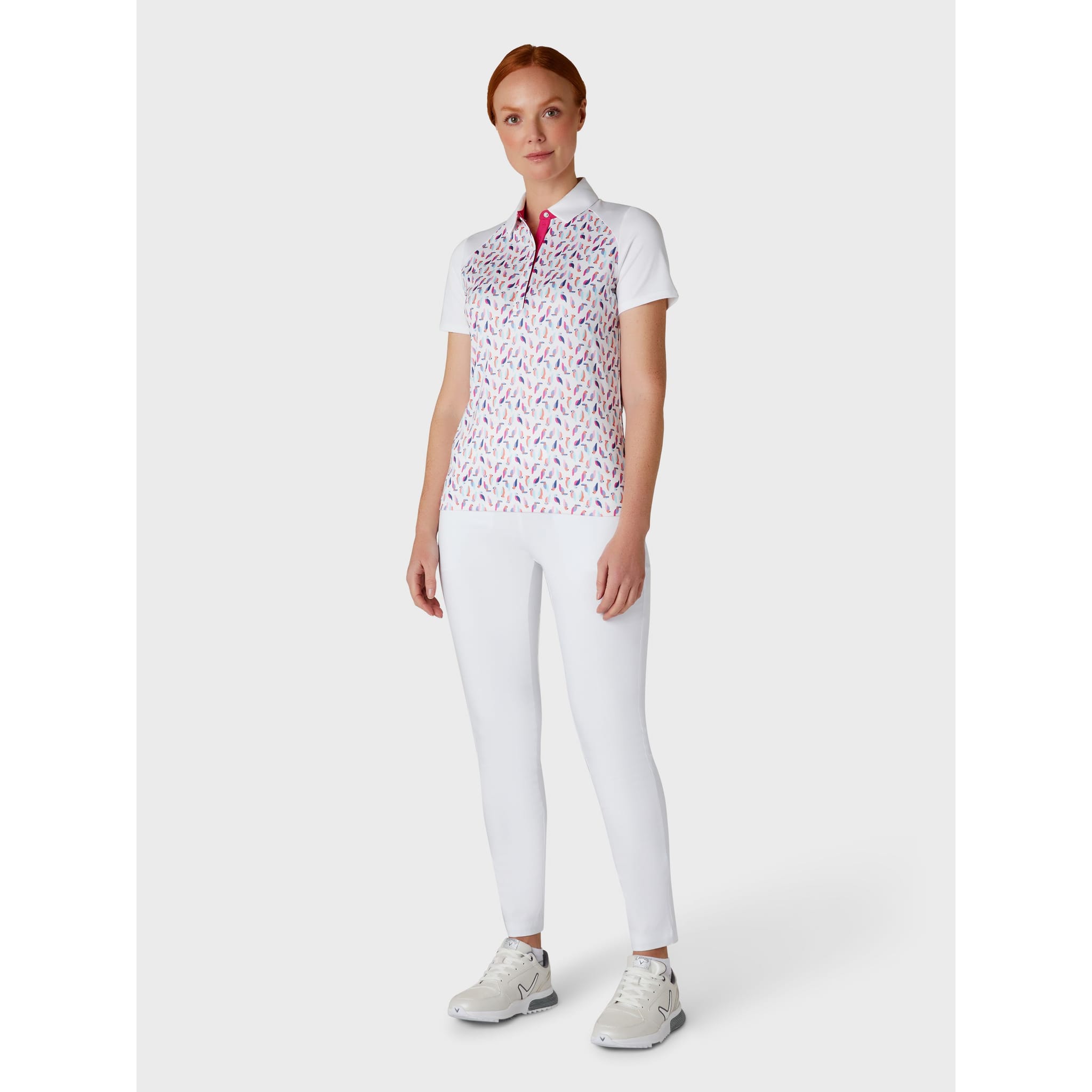 Callaway Birdie/Eagle Print Polo Damen