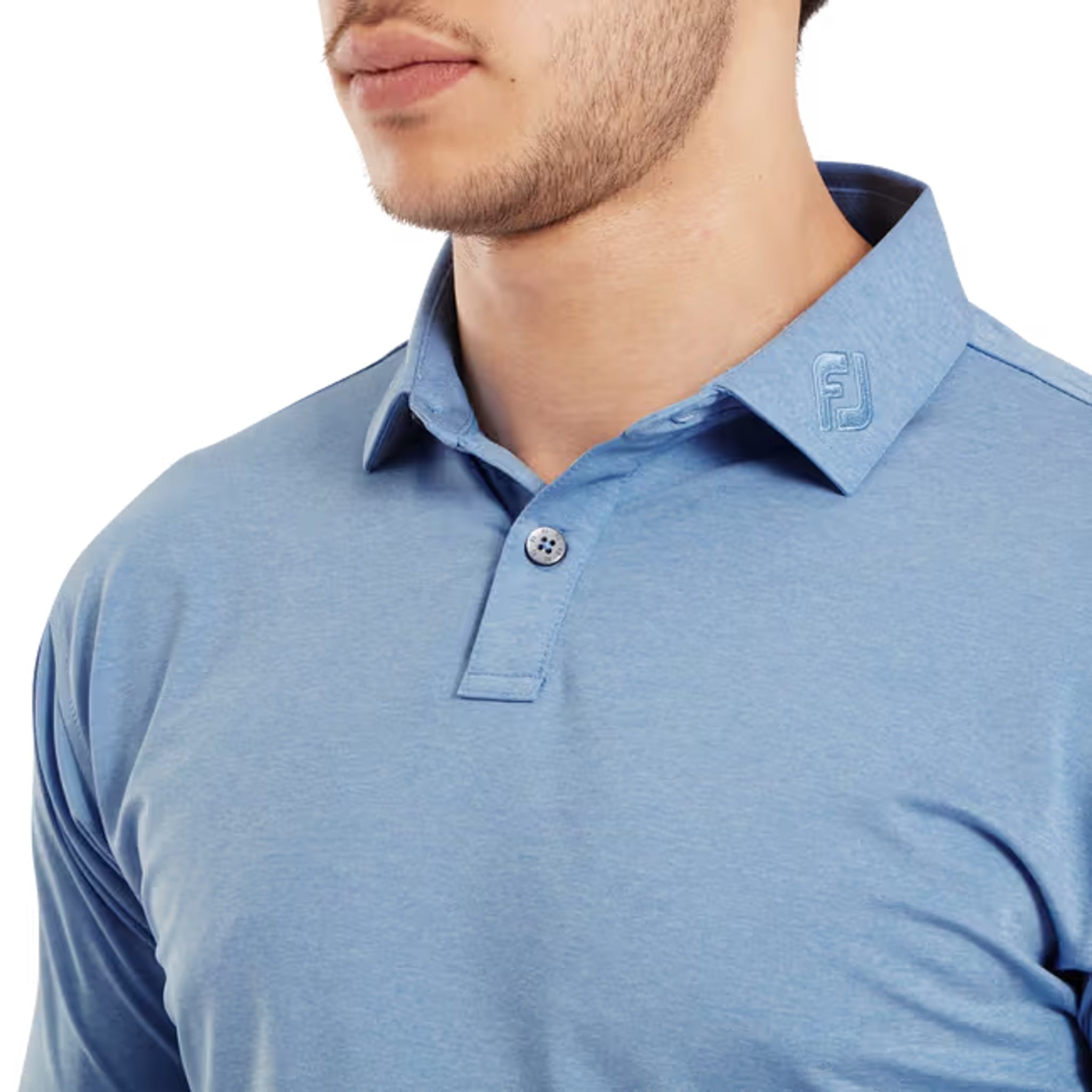 Footjoy Heather Self Collar Lisle Polo Herren