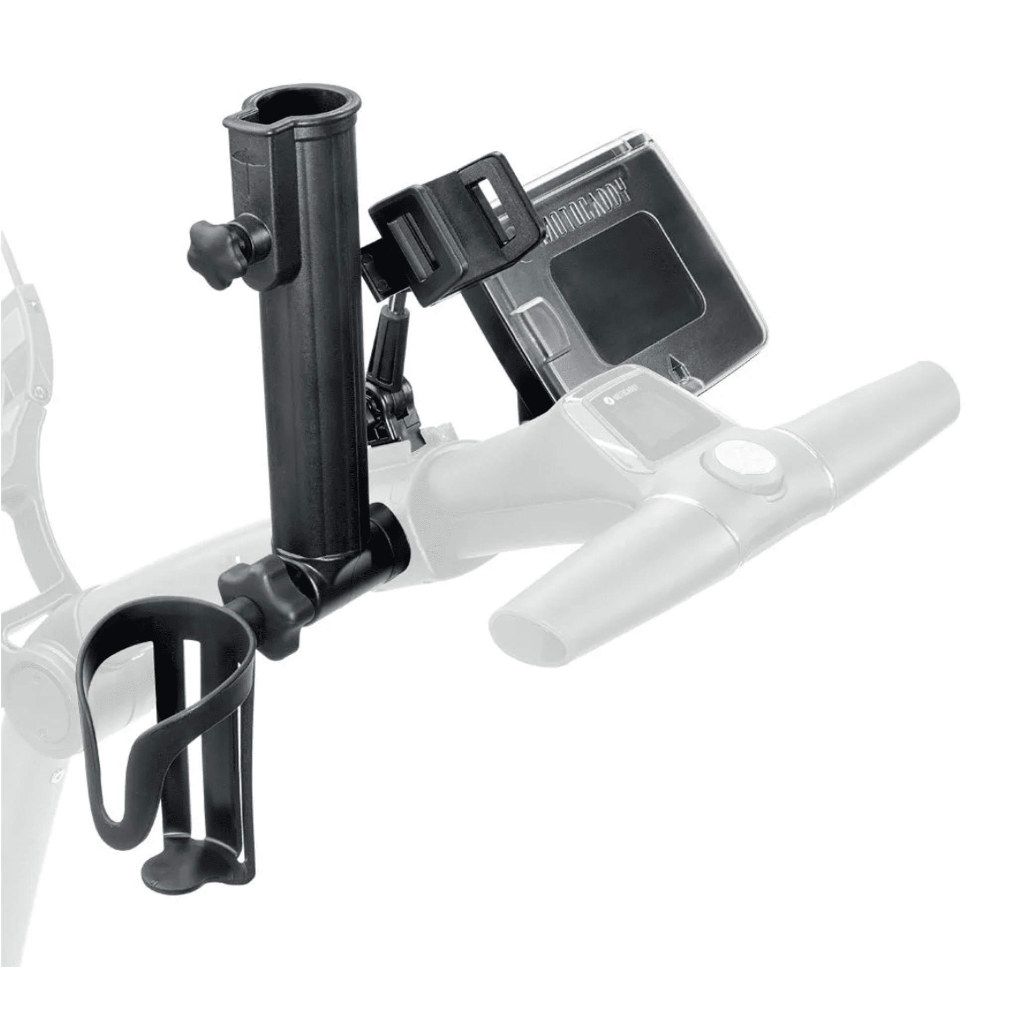 Motocaddy Zubehörpaket (GPS/Smartphone Halter, Schirmhalter, Getränkehalter)