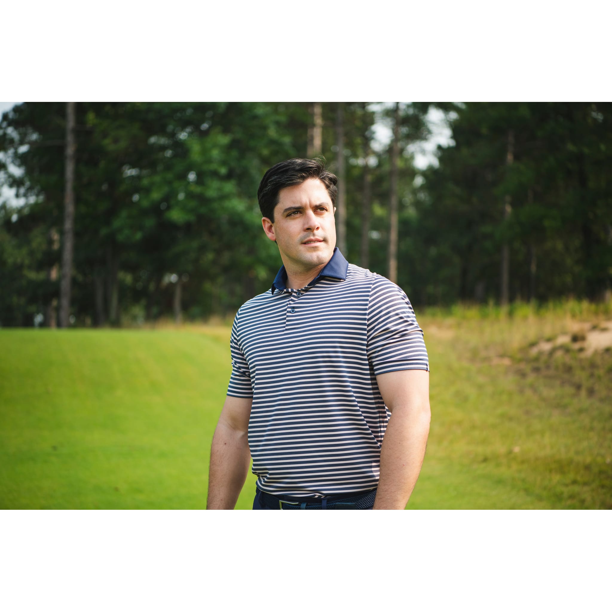 Kjus Luis Multi Stripe S/S Golfpolo Herren