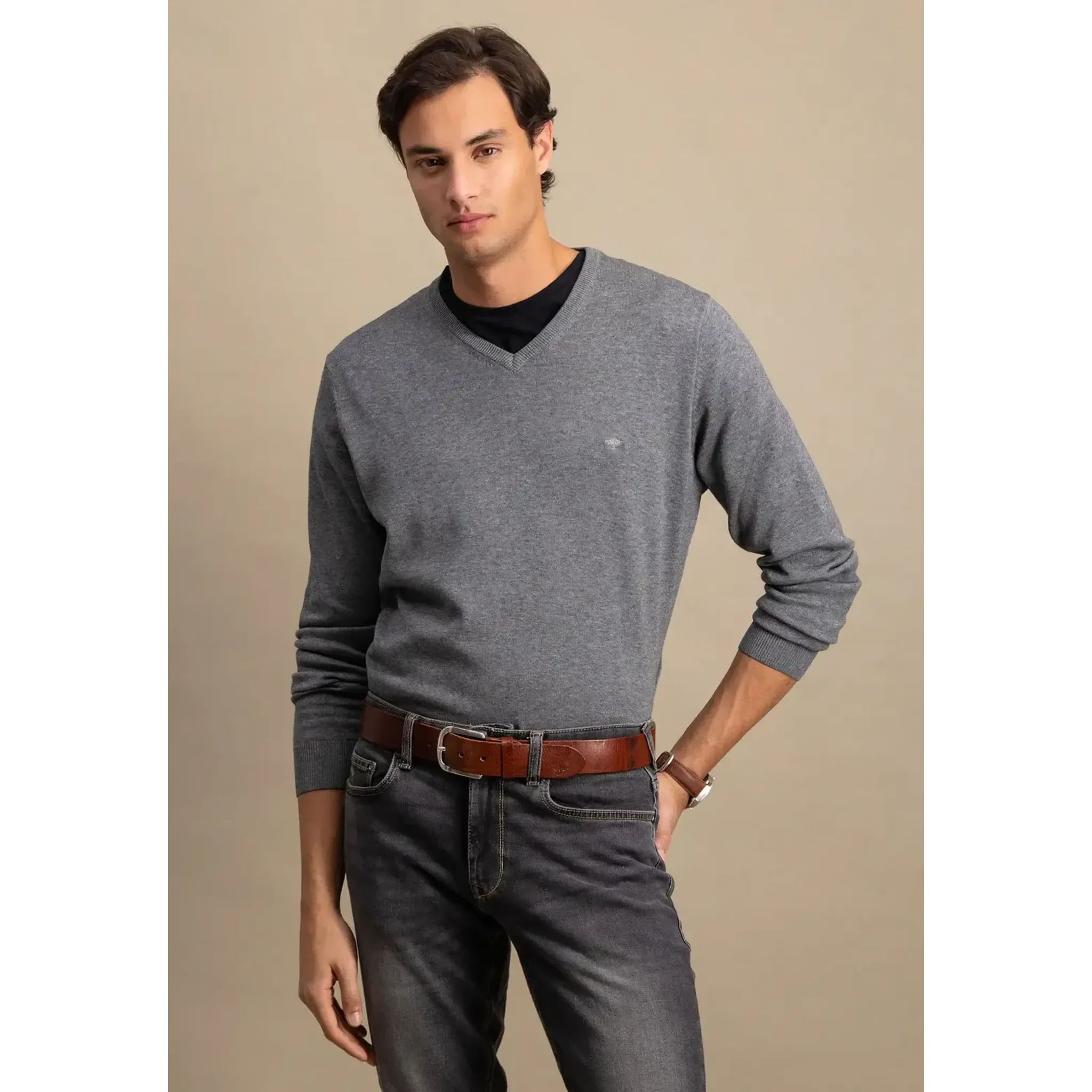 Fynch Hatton V-Neck Pullover Herren
