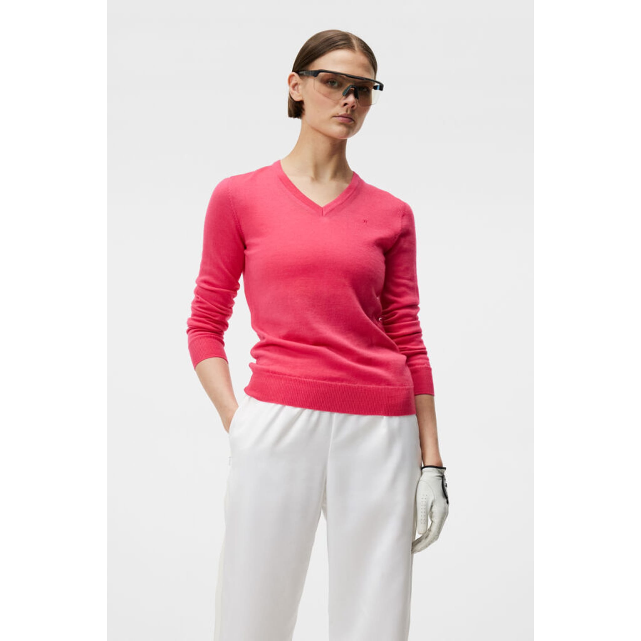 J. Lindeberg Amaya Knitted Sweater Azalea Damen