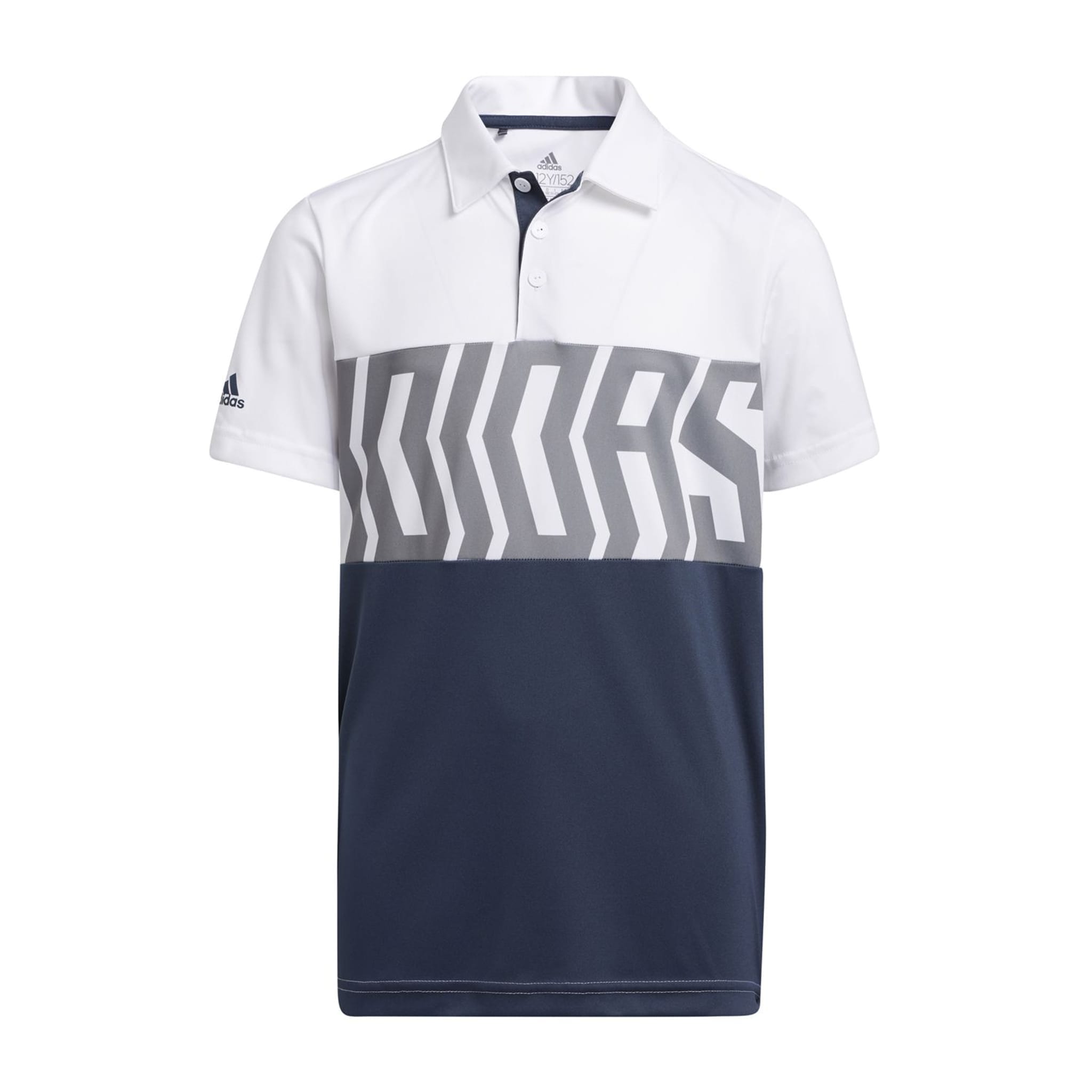 Adidas B Print Color Blocking SS Polo Weiß Herren