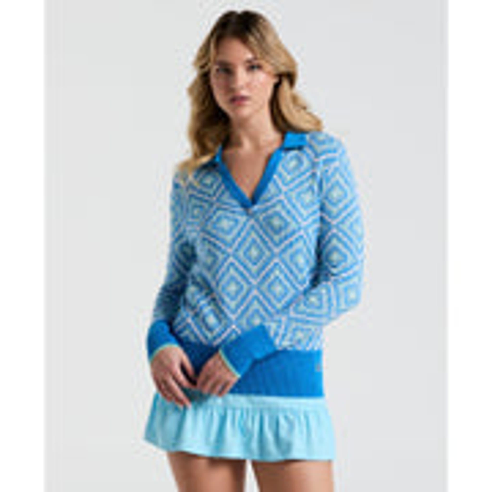 Original Penguin Lattice Jacquard Pullover Damen