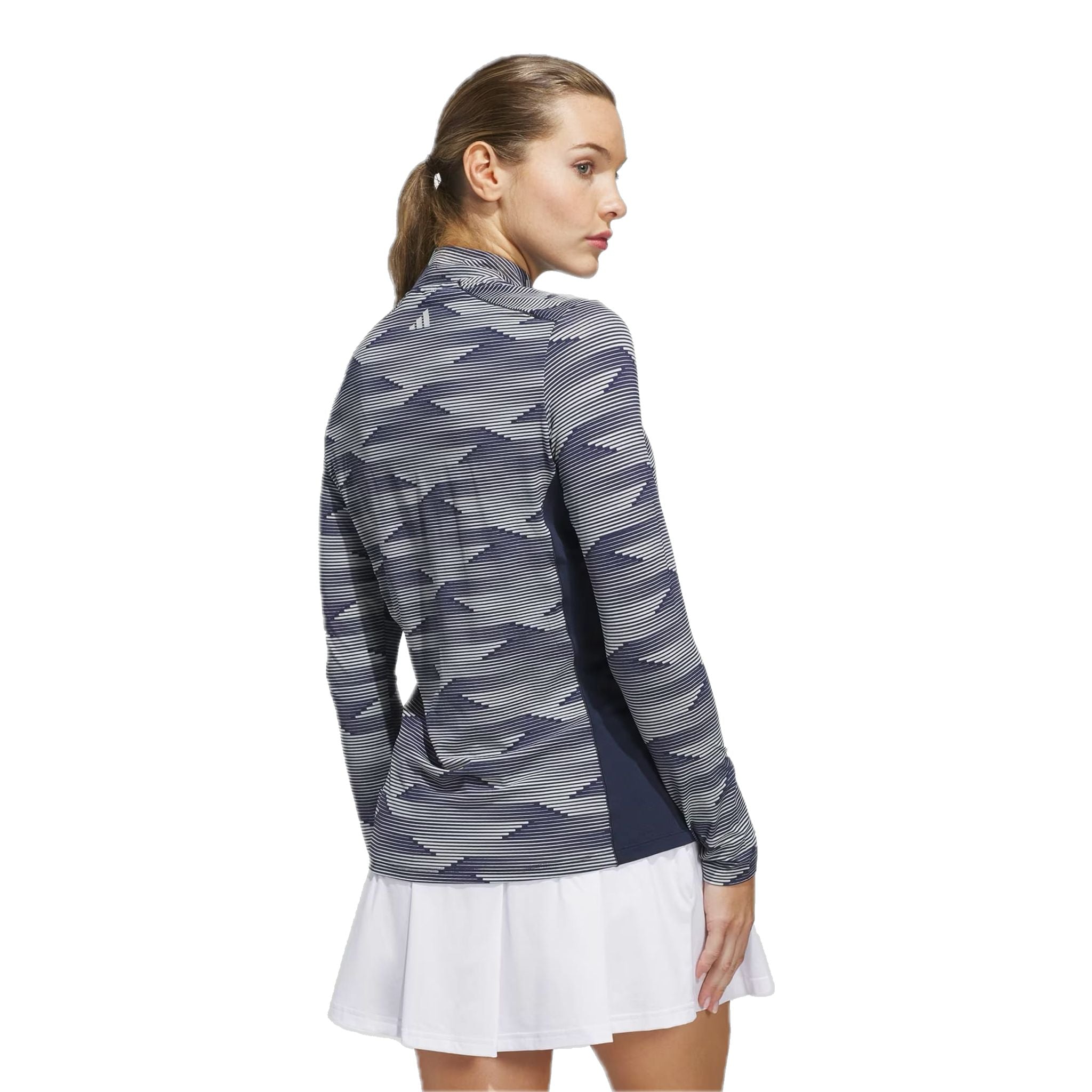 Adidas Ultimate365 Printed 1/4-Zip Mock Polo Damen