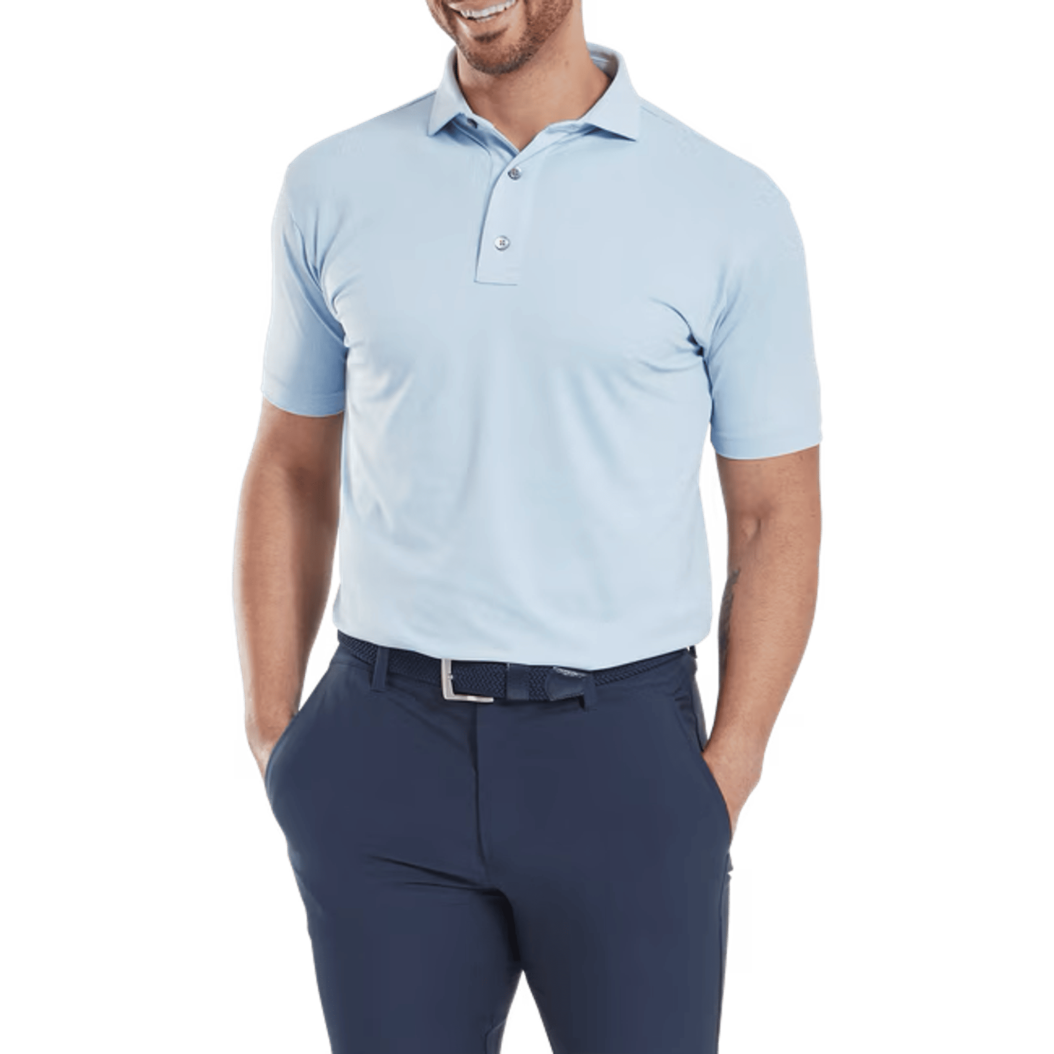 Footjoy Etched Texture Print Polo Herren