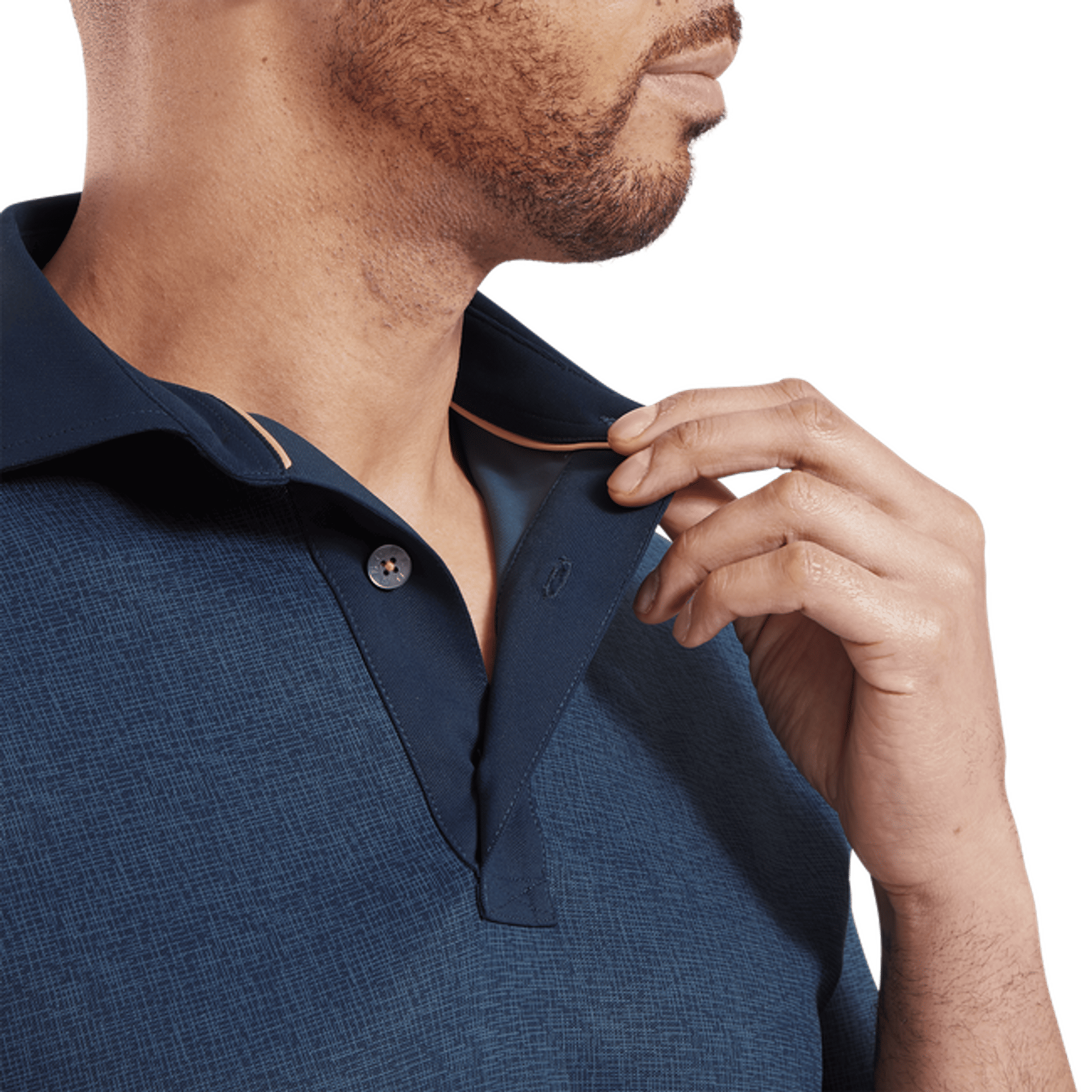 Footjoy Etched Texture Print Polo Herren