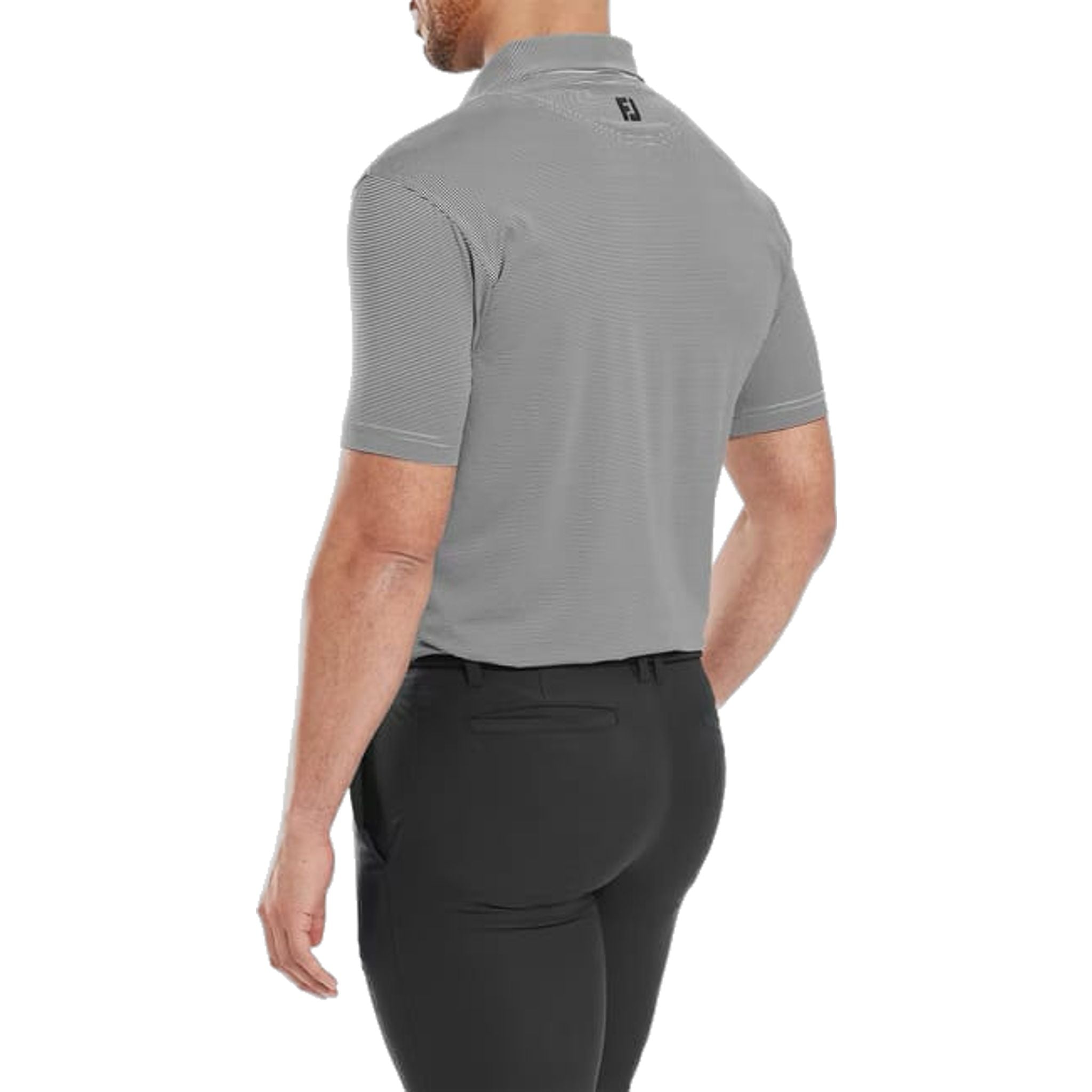 Footjoy Micro Feeder Stripe Lisle Polo Herren