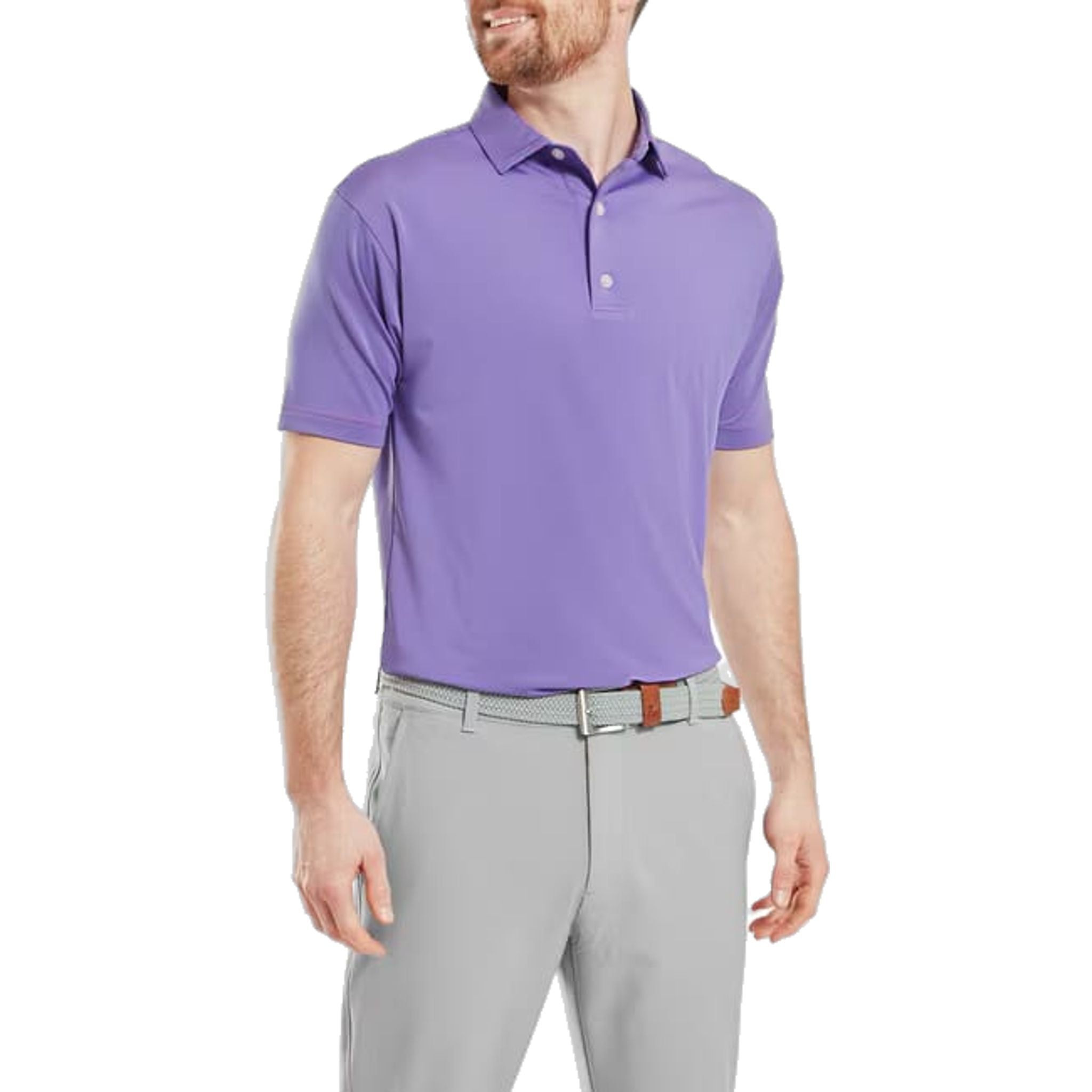 Footjoy Micro Feeder Stripe Lisle Polo Herren