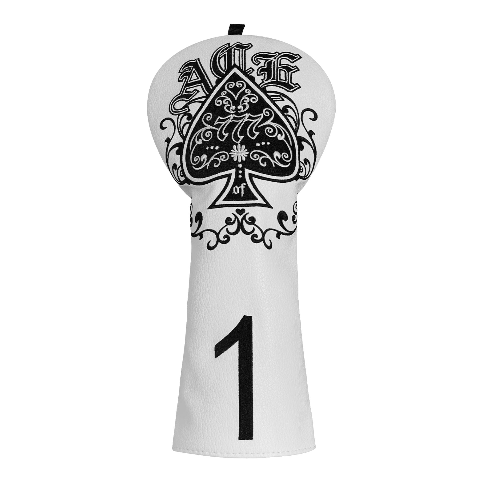 Emroydered Headcovers White Ace Driver Headcover
