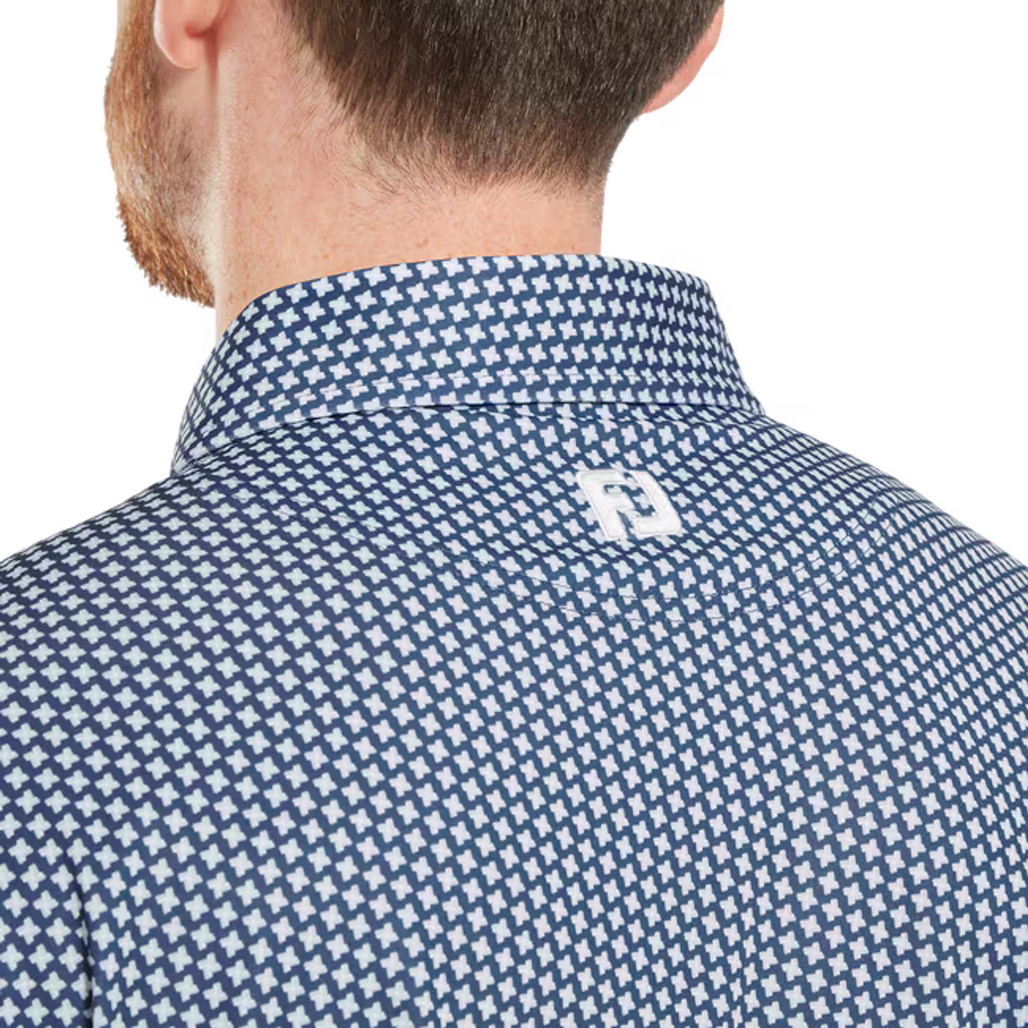 Footjoy Houndstooth Geo Lisle Polo