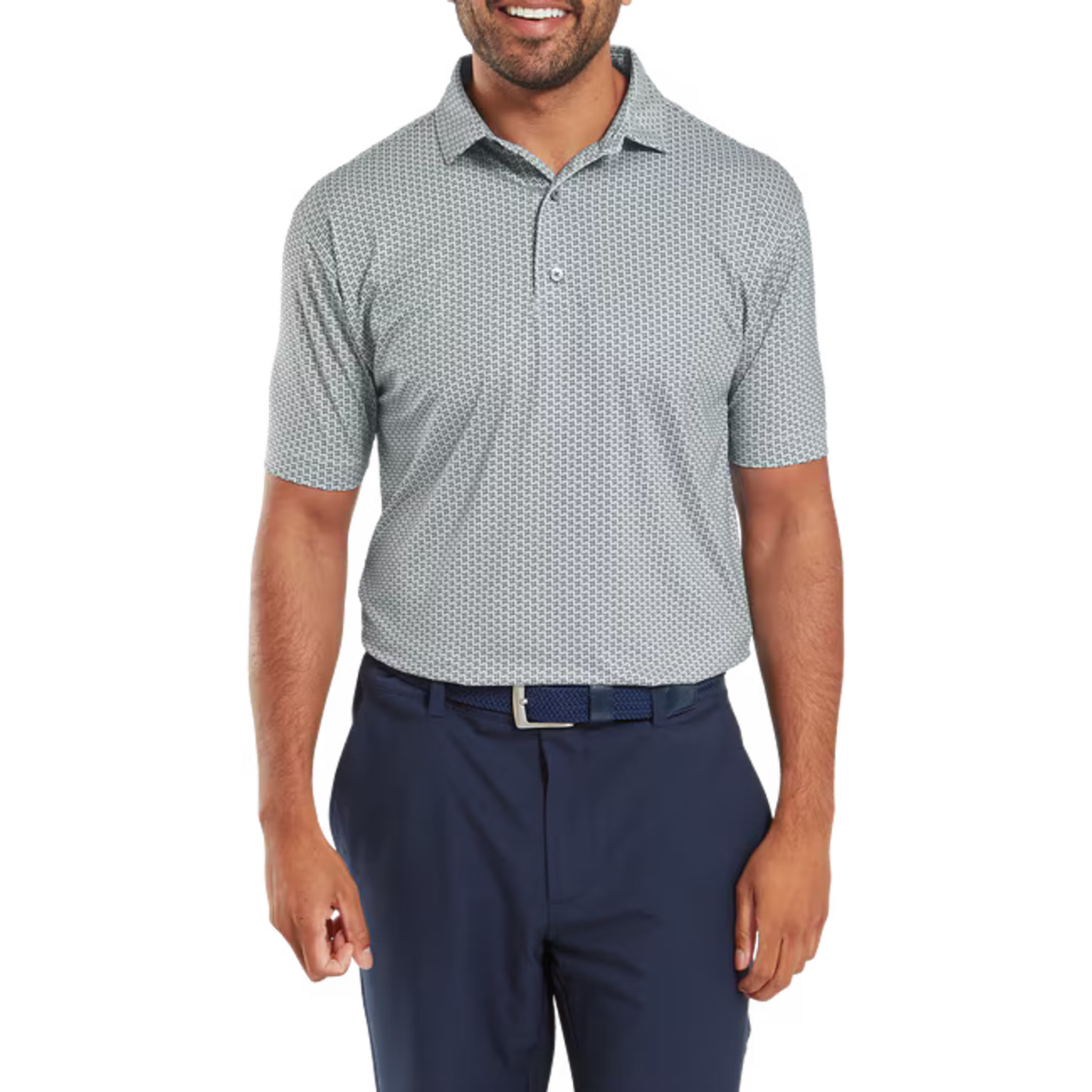 Footjoy Houndstooth Geo Lisle Polo