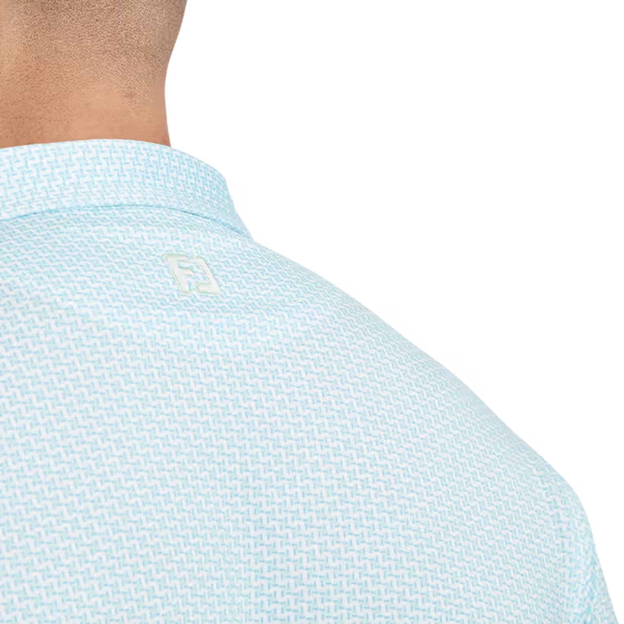 Footjoy Houndstooth Geo Lisle Polo Herren