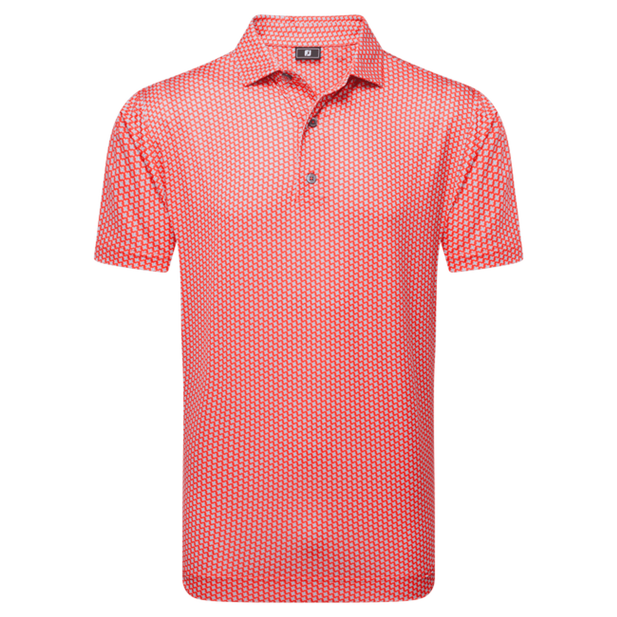 Footjoy Houndstooth Geo Lisle Polo Herren