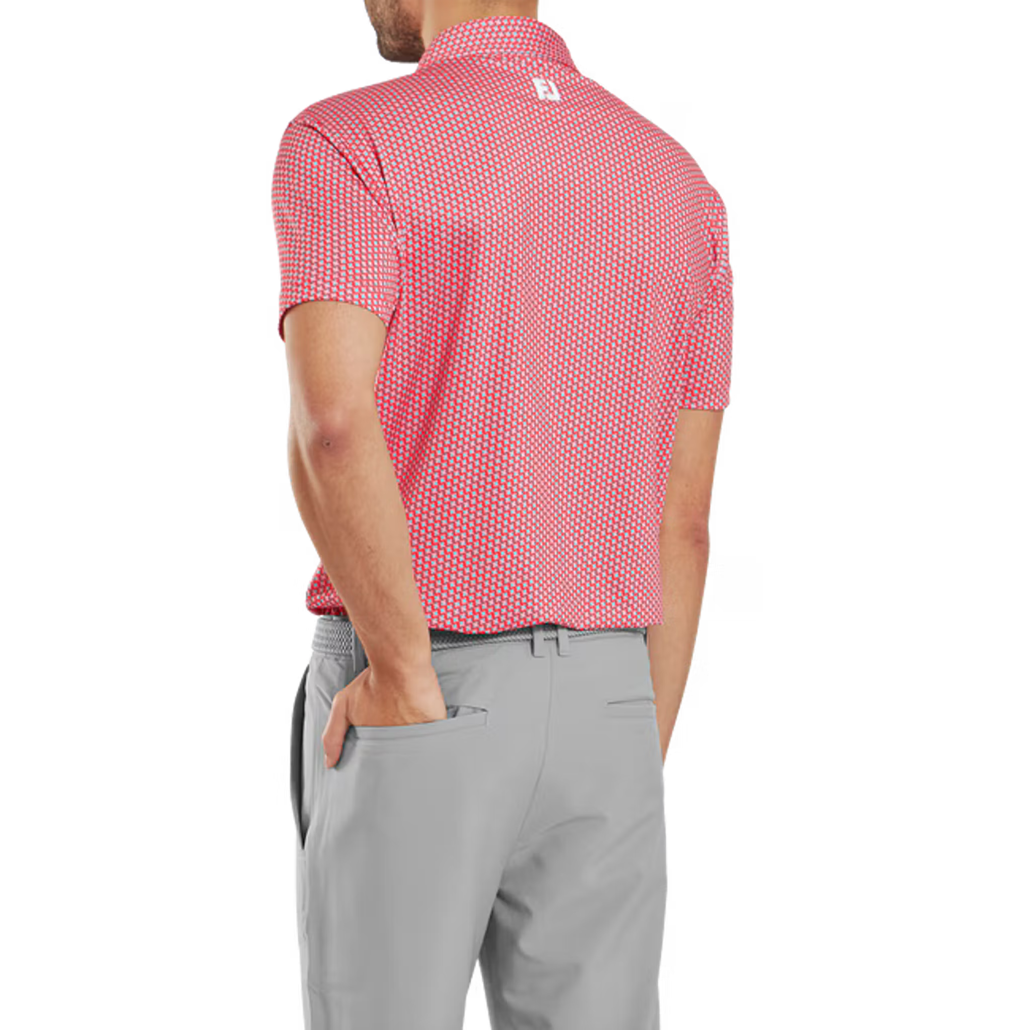Footjoy Houndstooth Geo Lisle Polo