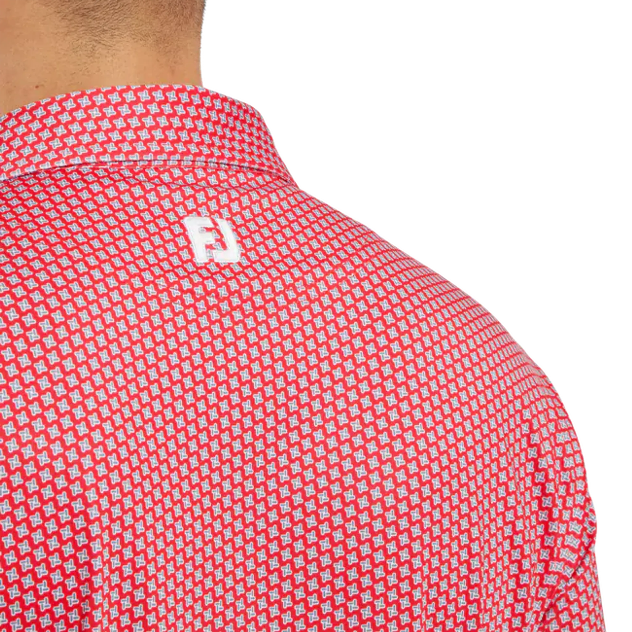 Footjoy Houndstooth Geo Lisle Polo