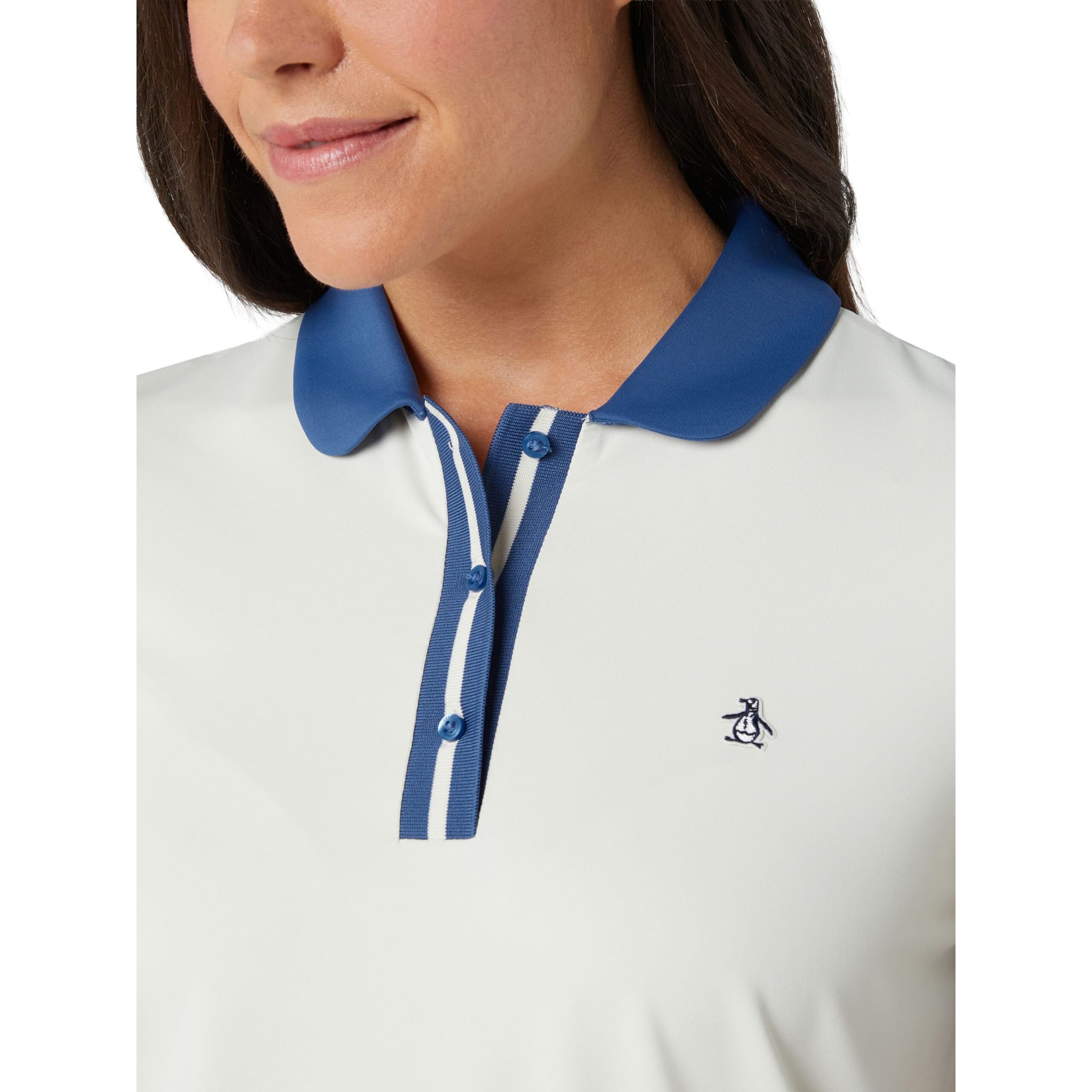 Original Penguin Waist Length Colourblock Polo Damen
