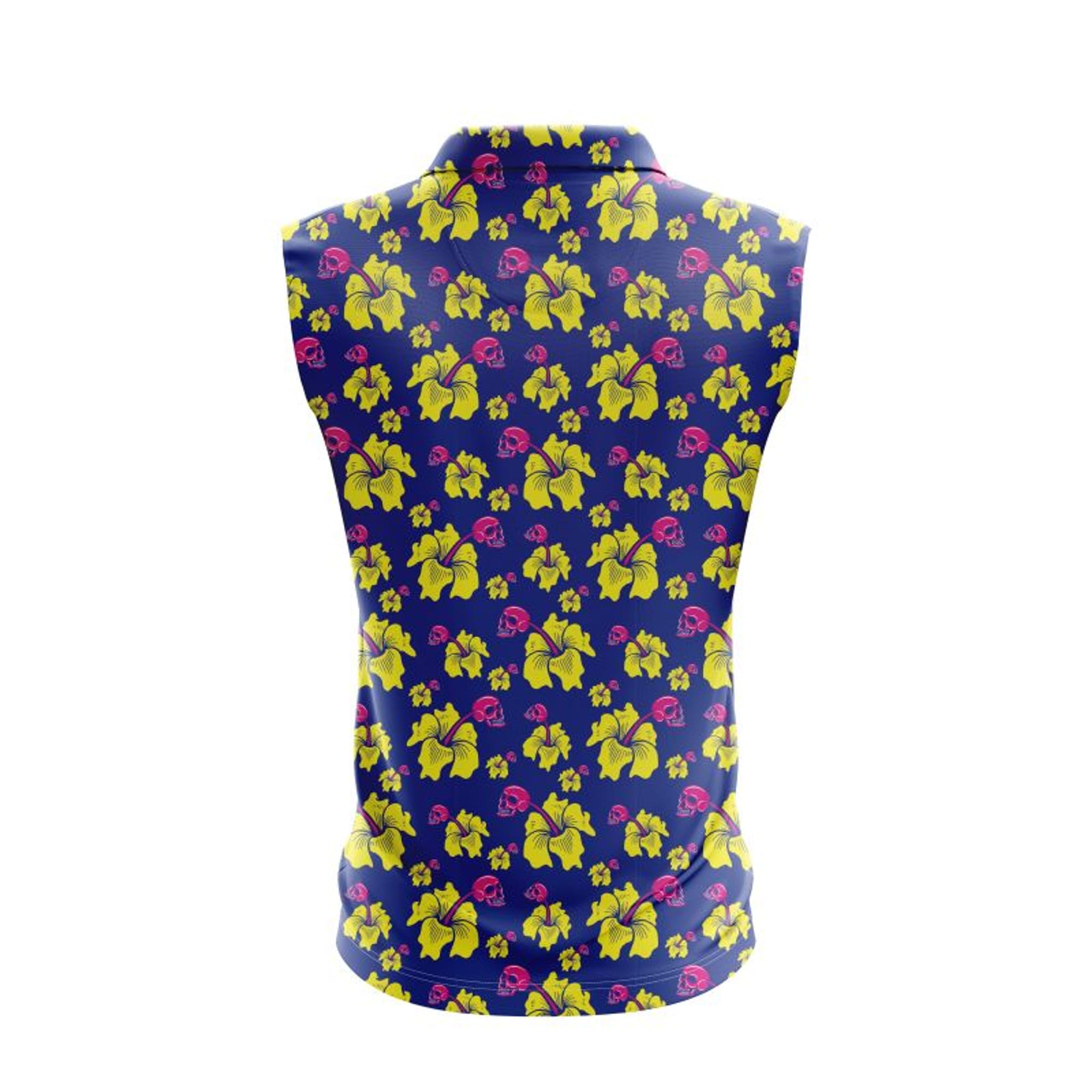 Golf Rowdies Skull Flower Polo Damen