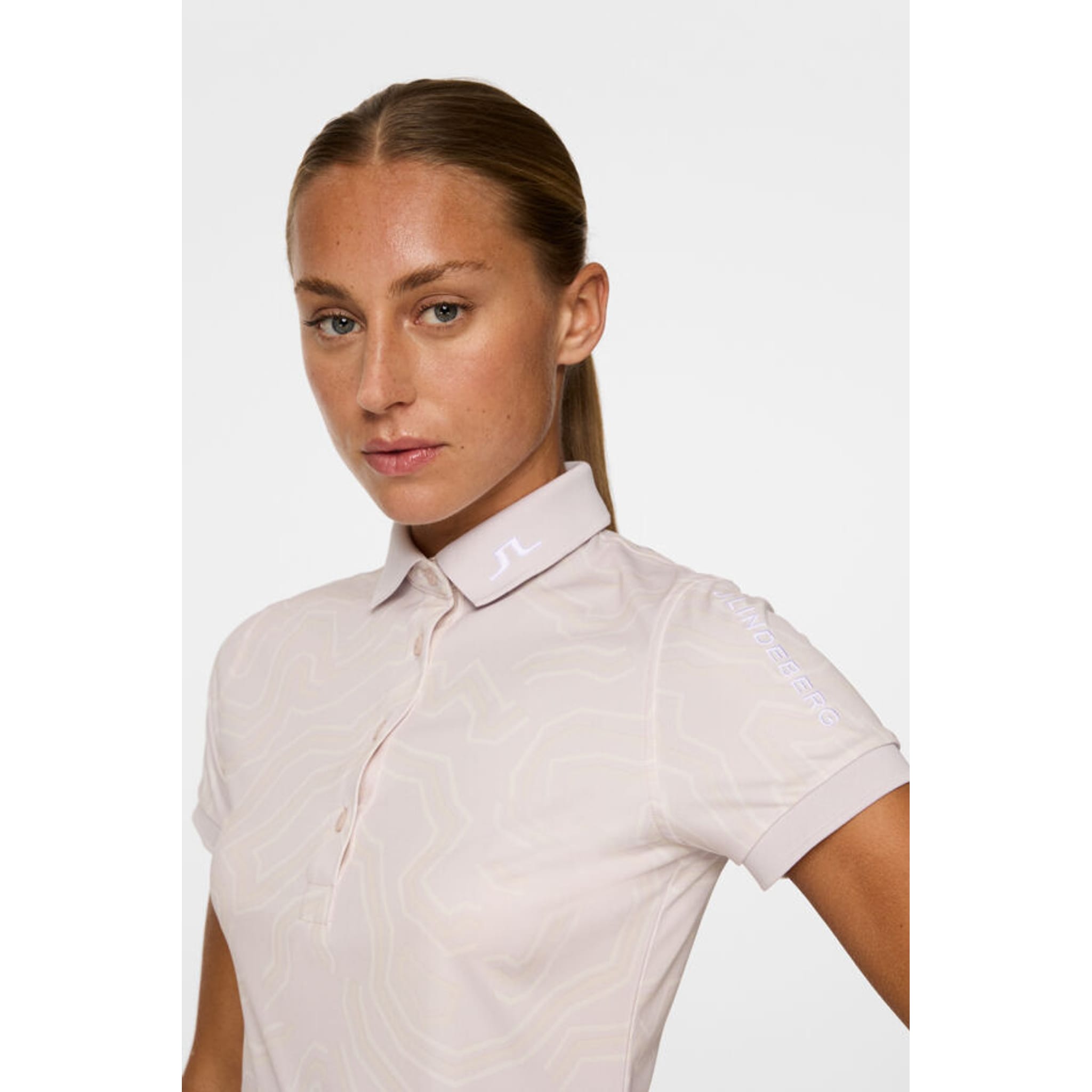 J. Lindeberg Tour Tech Print Polo Damen