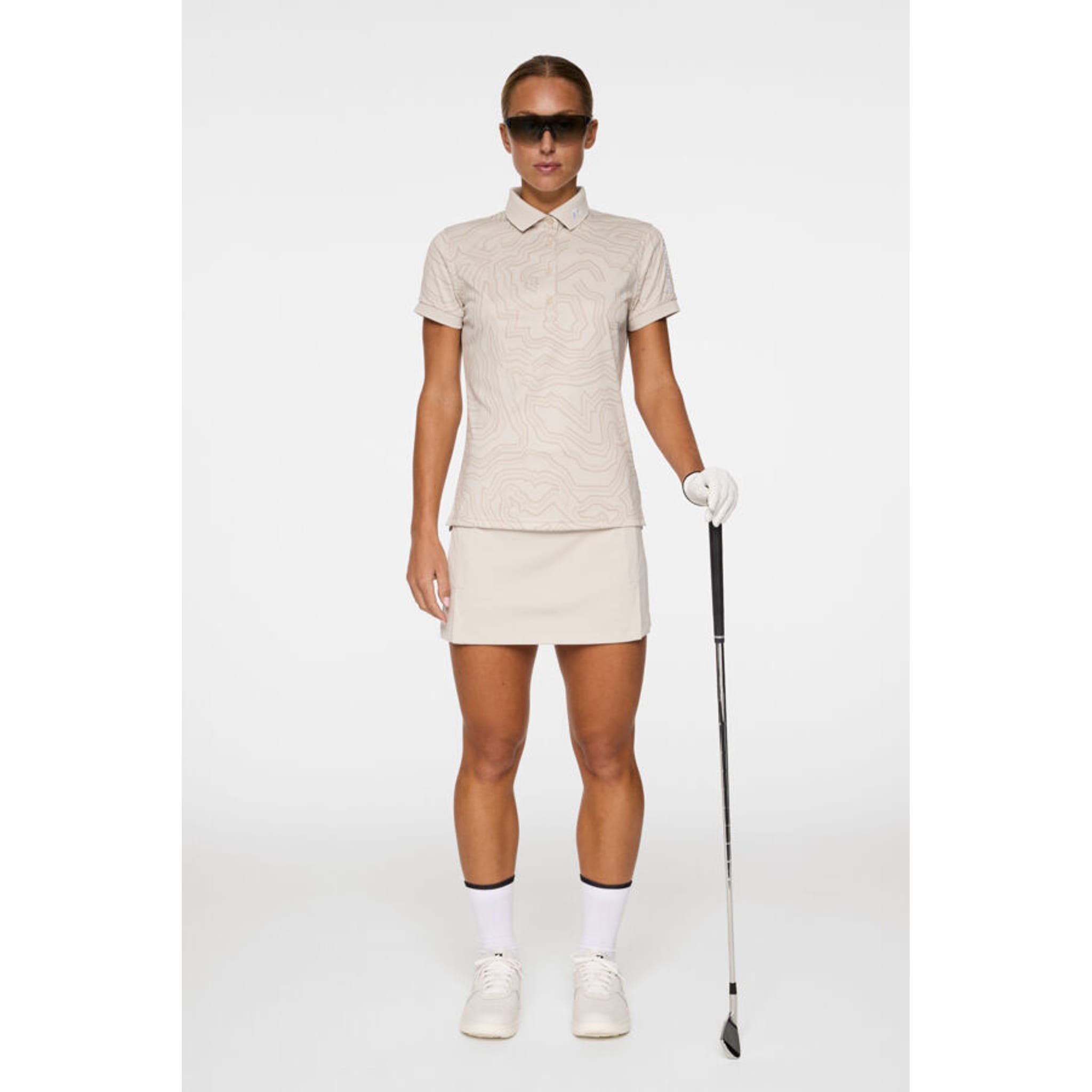 J. Lindeberg Tour Tech Print Polo Damen