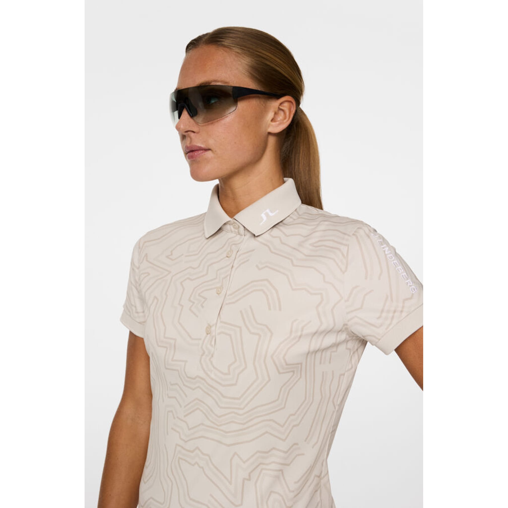 J. Lindeberg Tour Tech Print Polo Damen