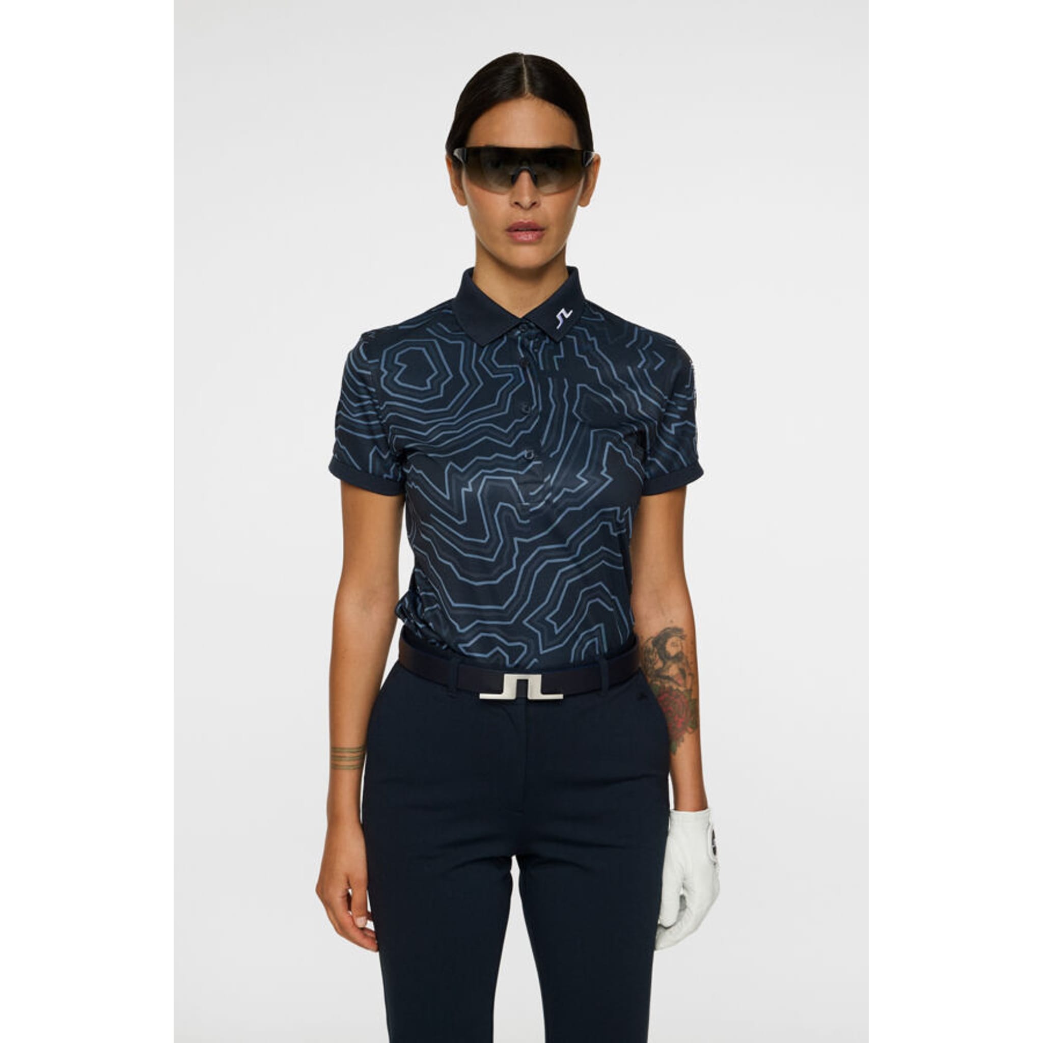 J. Lindeberg Tour Tech Print Polo Damen