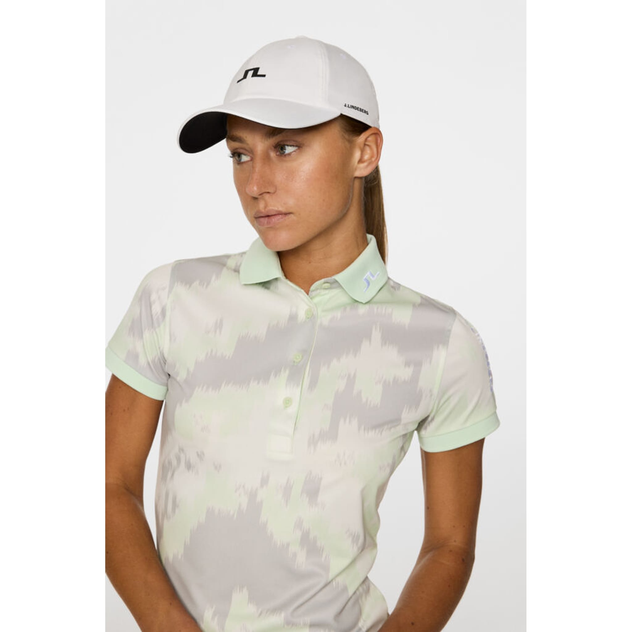 J. Lindeberg Tour Tech Print Polo Damen