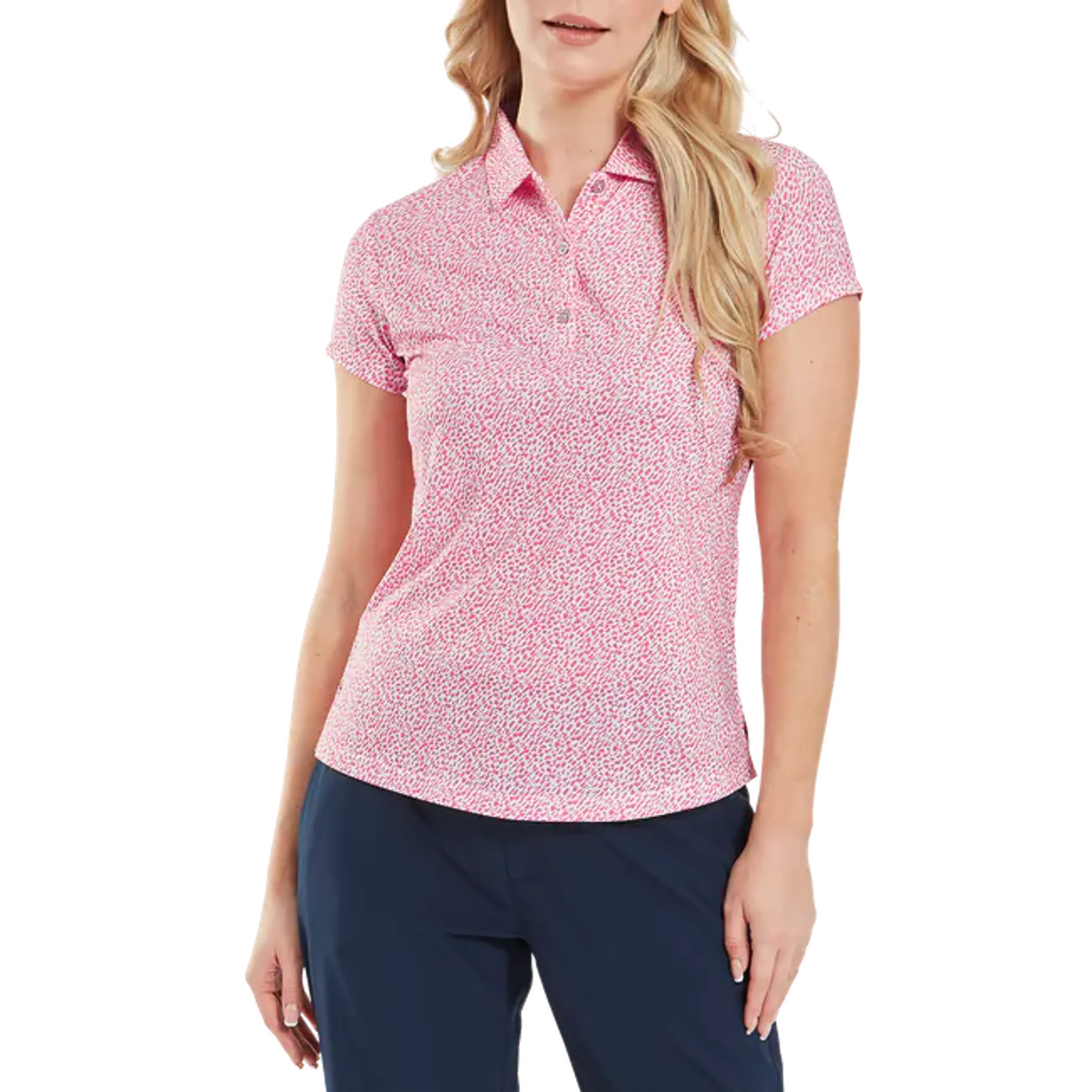 Footjoy Animal Print Cap Sleeve Lisle Polo