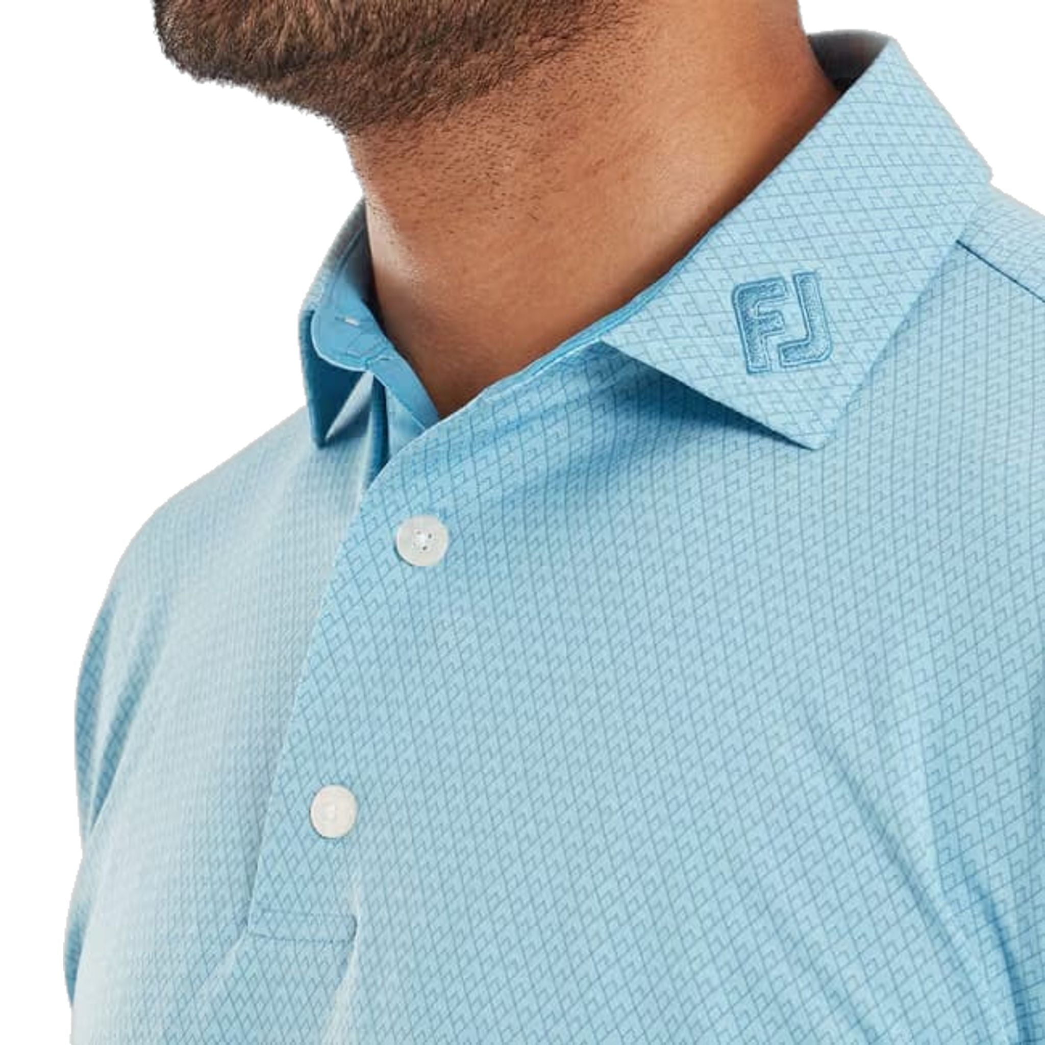 Footjoy Deco Diamond Print Lisle Polo Herren