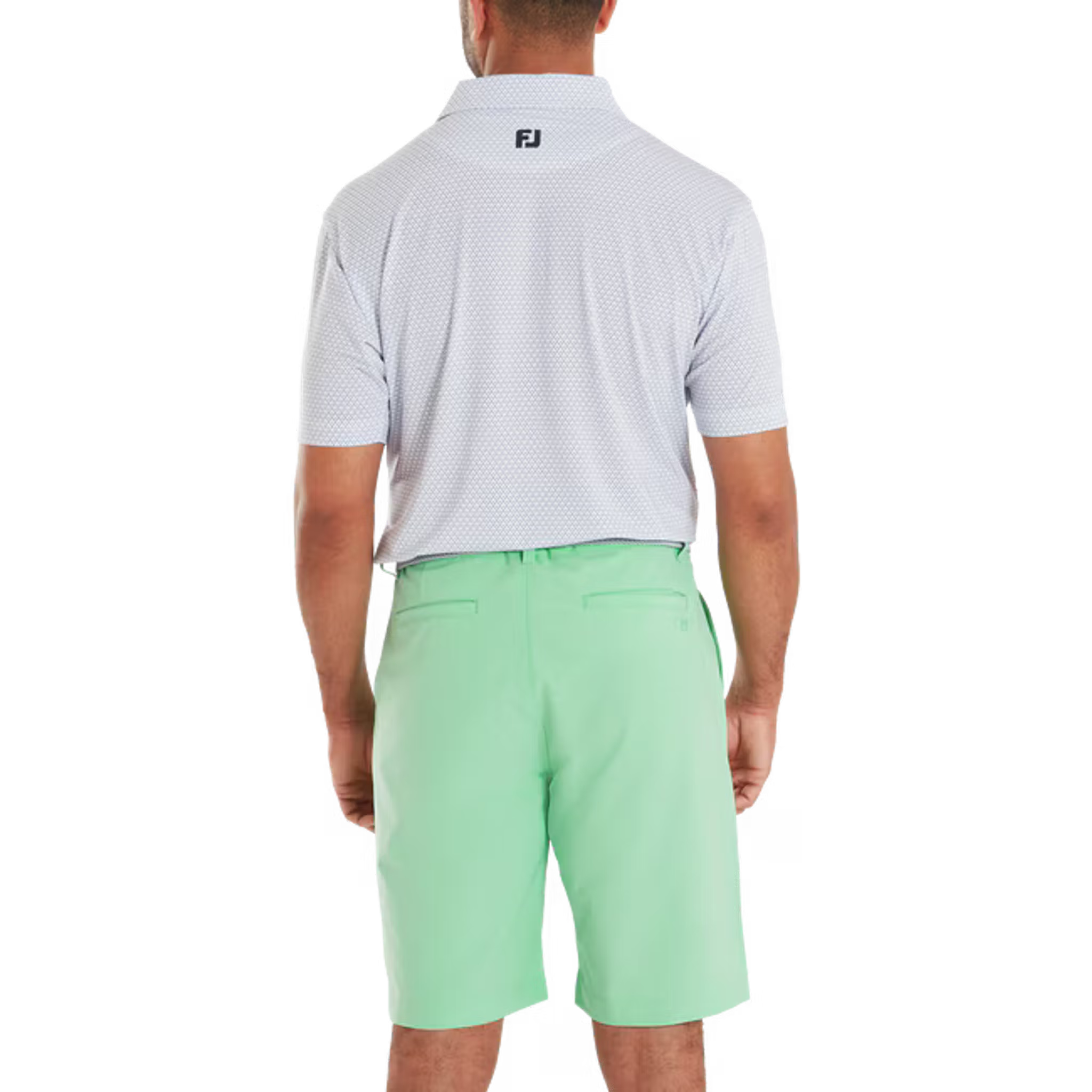 Footjoy Deco Diamond Print Lisle Polo Herren