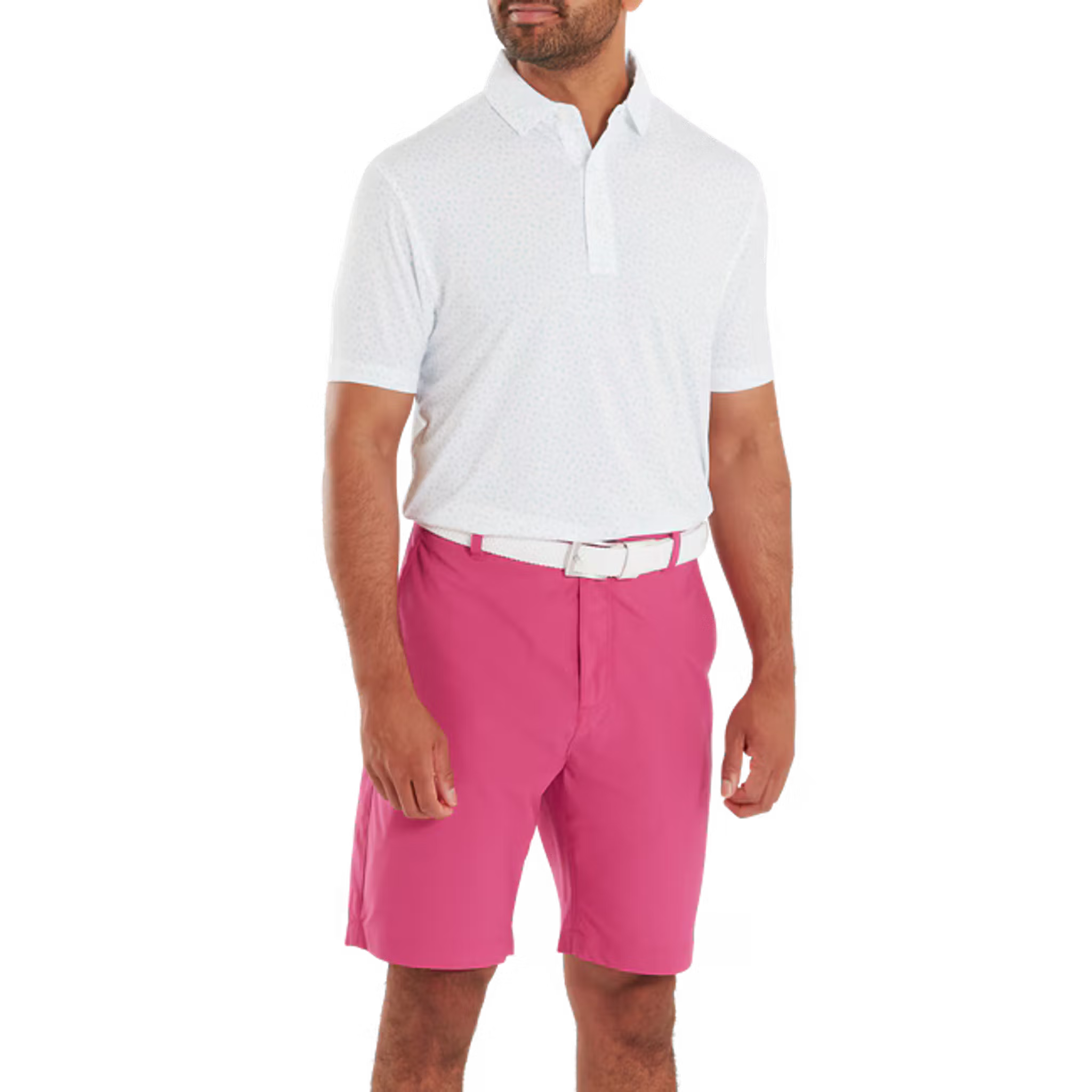 Footjoy Bird Print Lisle Polo Herren
