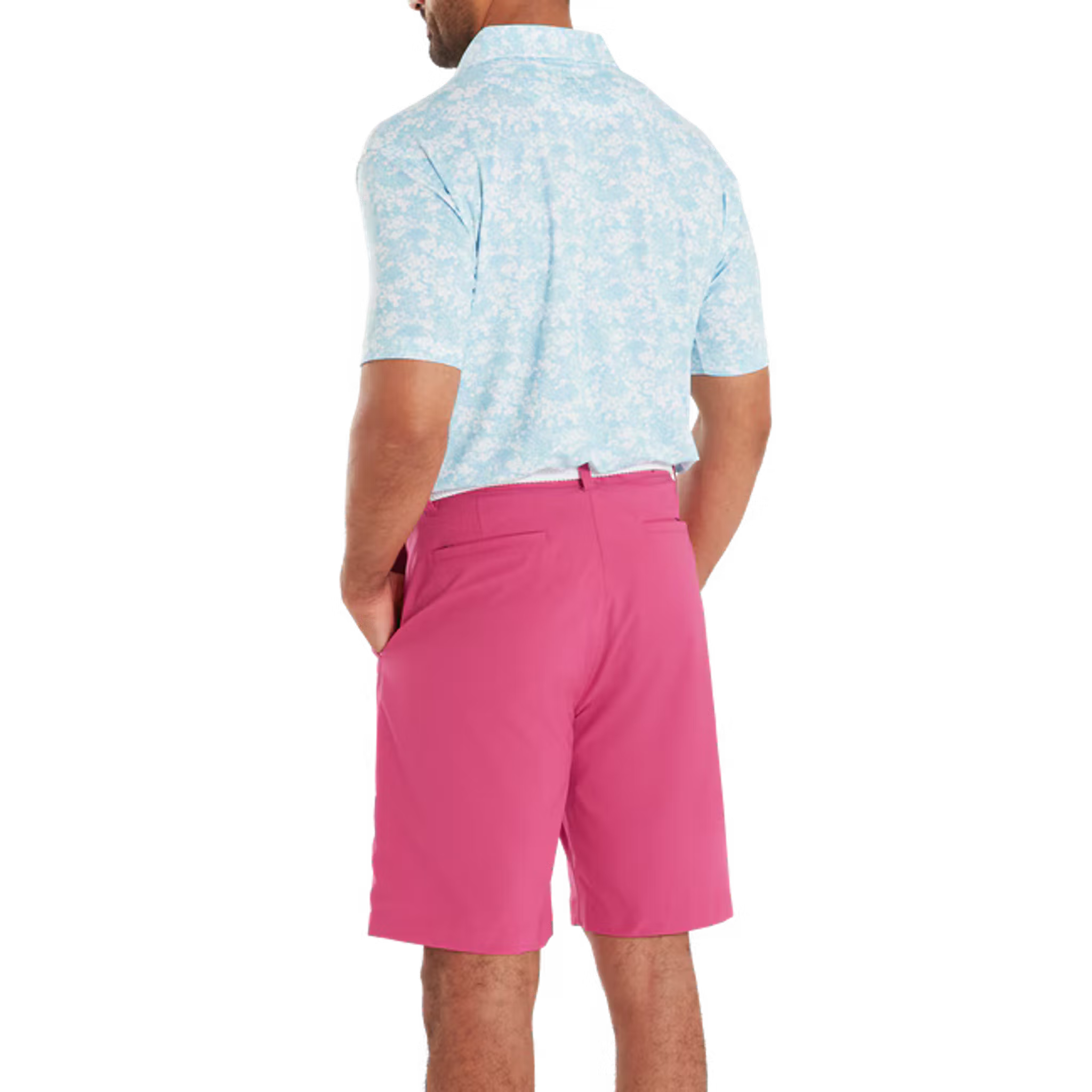 Footjoy Garden Print Lisle Polo Herren