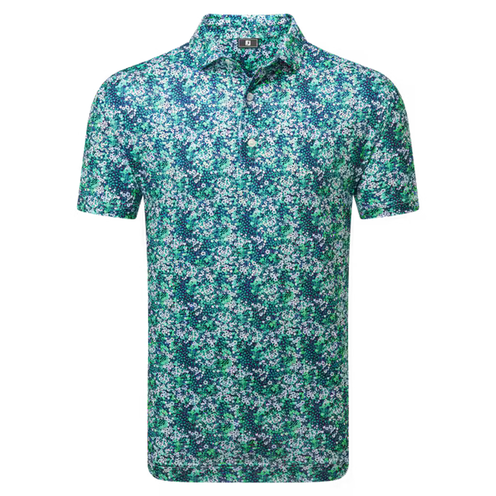 Footjoy Garden Print Lisle Polo Herren