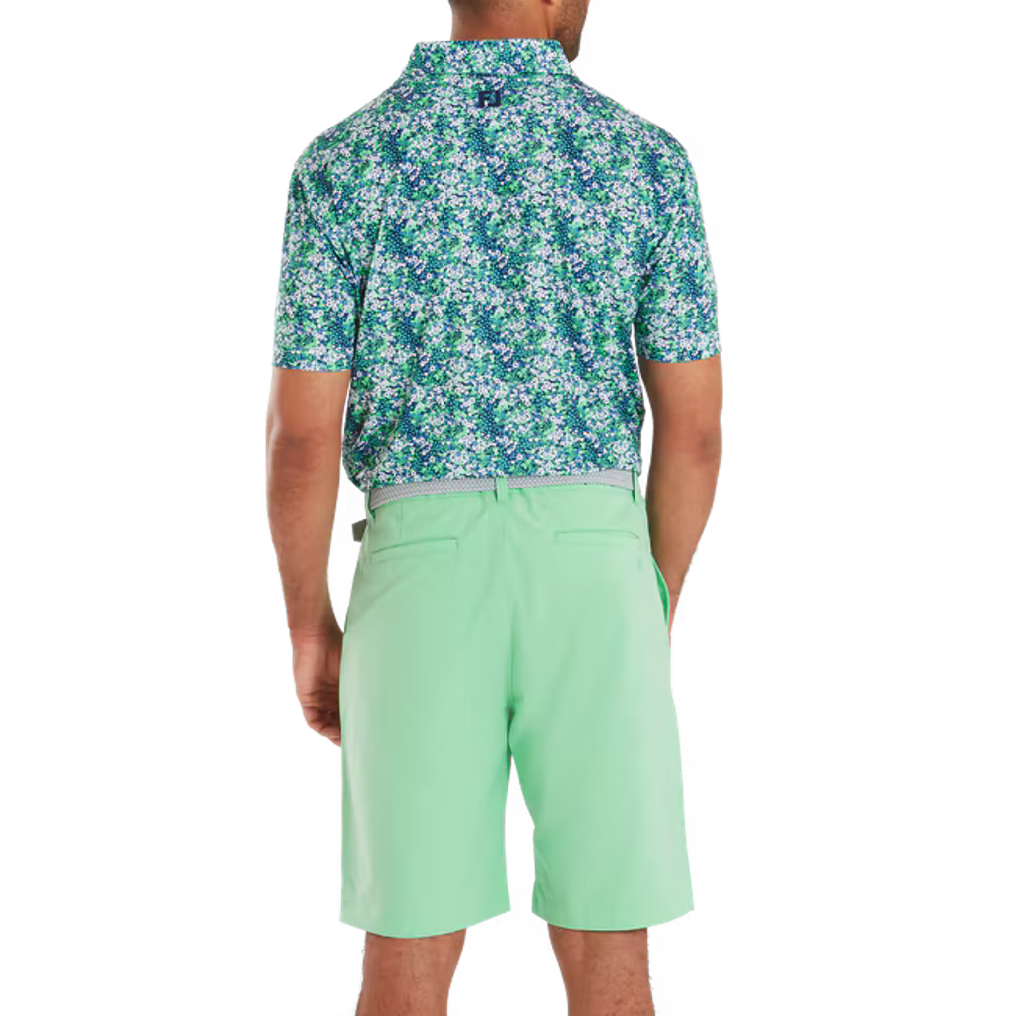 Footjoy Garden Print Lisle Polo Herren