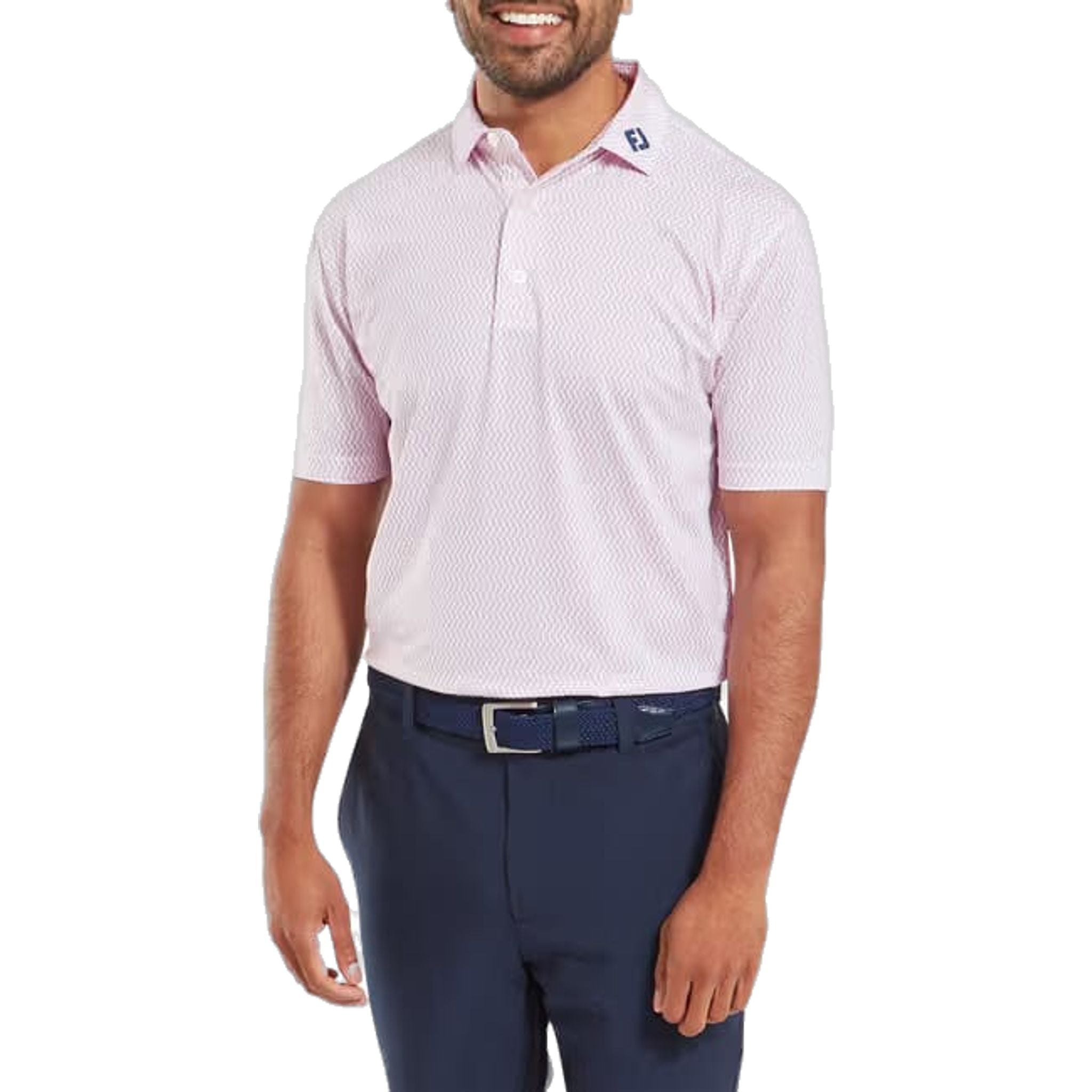 Footjoy Wiggle Print Lisle Polo Herren
